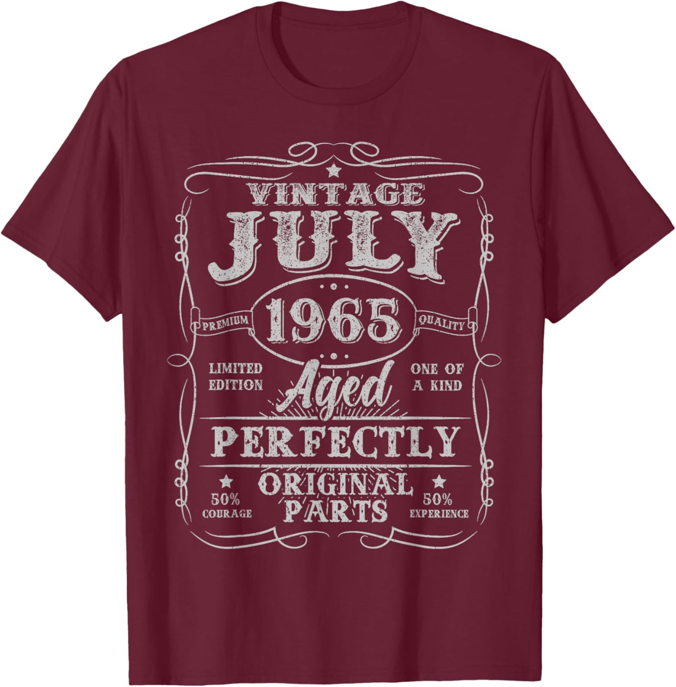 Vintage 1965 Retro 60th Birthday T-Shirt for Men and Women - 1