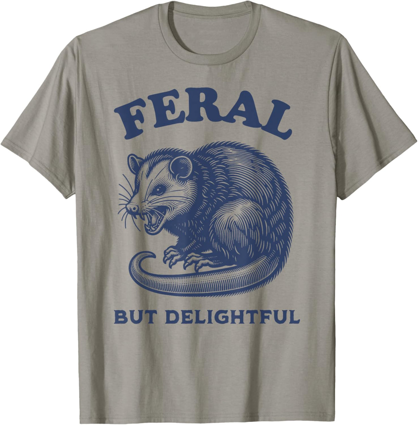 Funny Opossum Meme Graphic T-Shirt - Delightful Feral Style Apparel - 1