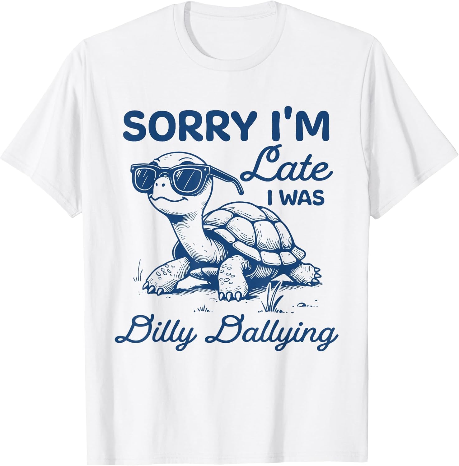 Retro Animal Dilly Dallying Quote T-Shirt for Fun-loving Individuals - 1
