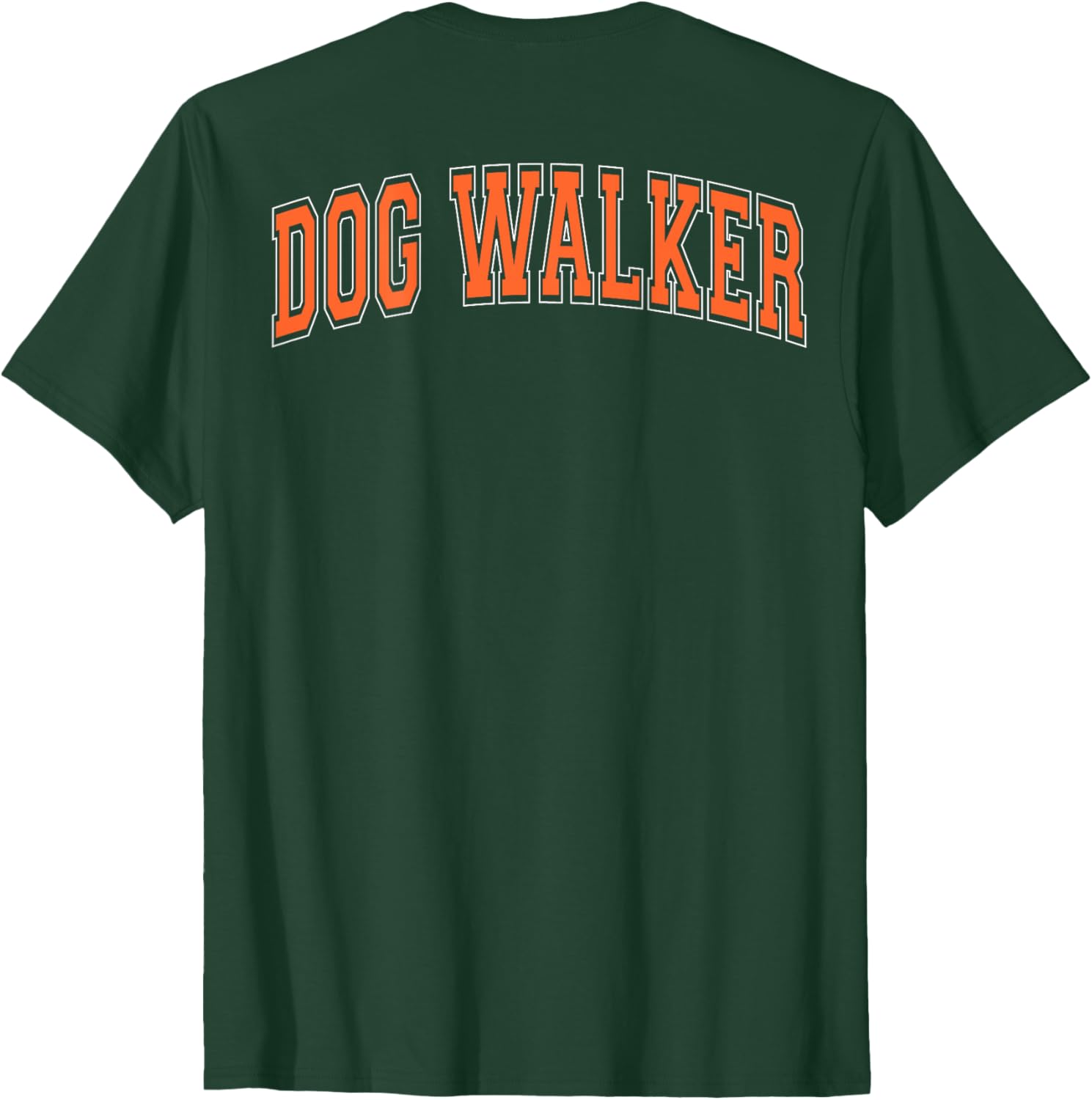 Retro Dog Walker T-Shirt with Arched Orange Letters for Pet Lovers - 11
