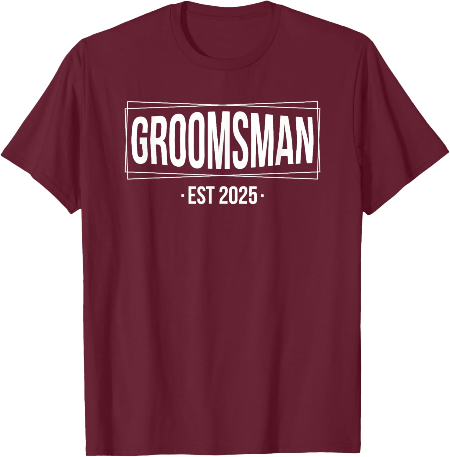Groomsmen Est 2025 Matching T-Shirt for Wedding Bachelor Party Fun - 2