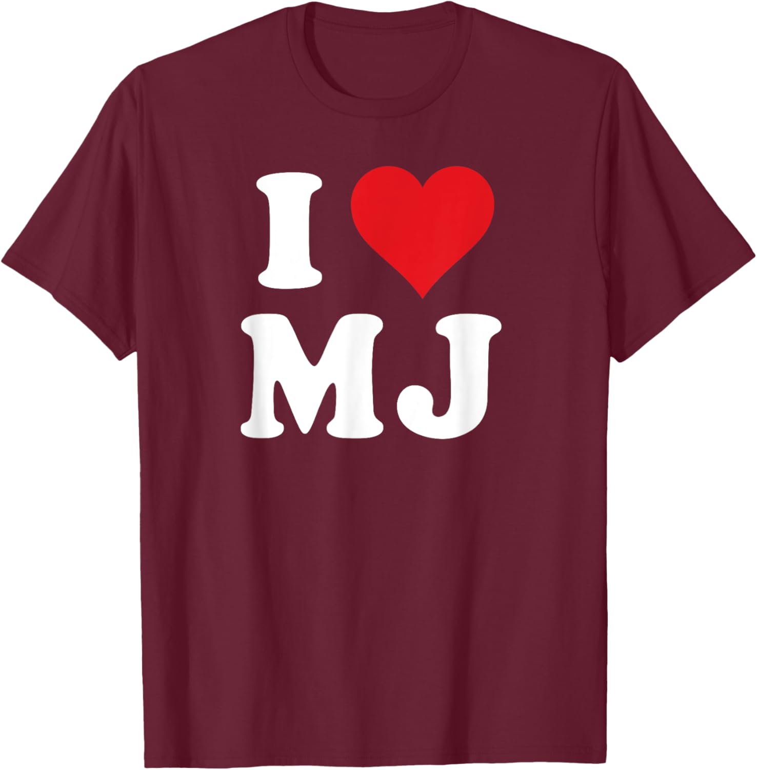 I Love MJ Initials Heart M J Personalized T-Shirt for Fans - 11