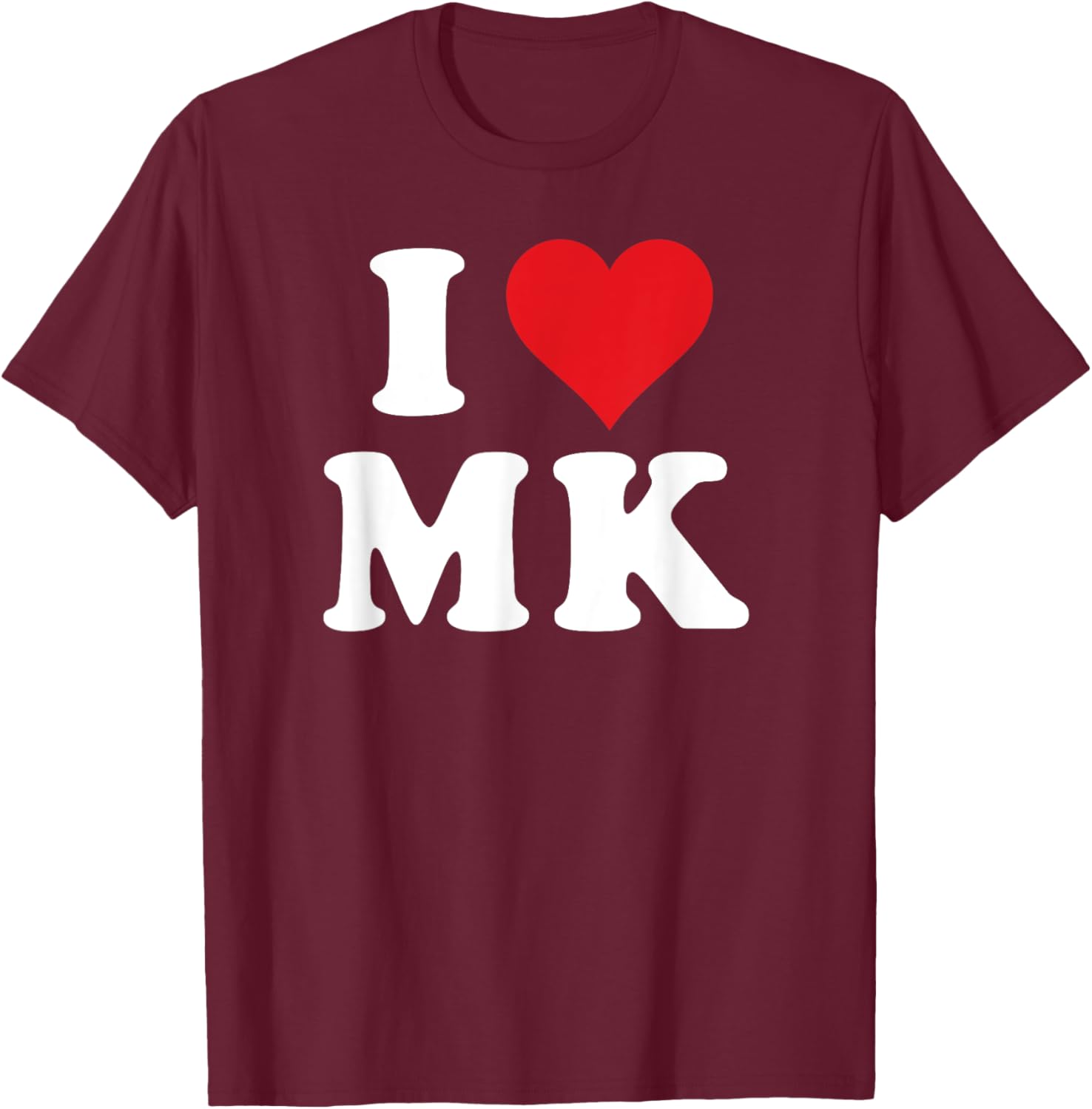 I Love MK Initials T-Shirt for Personalized Style and Comfort - 21