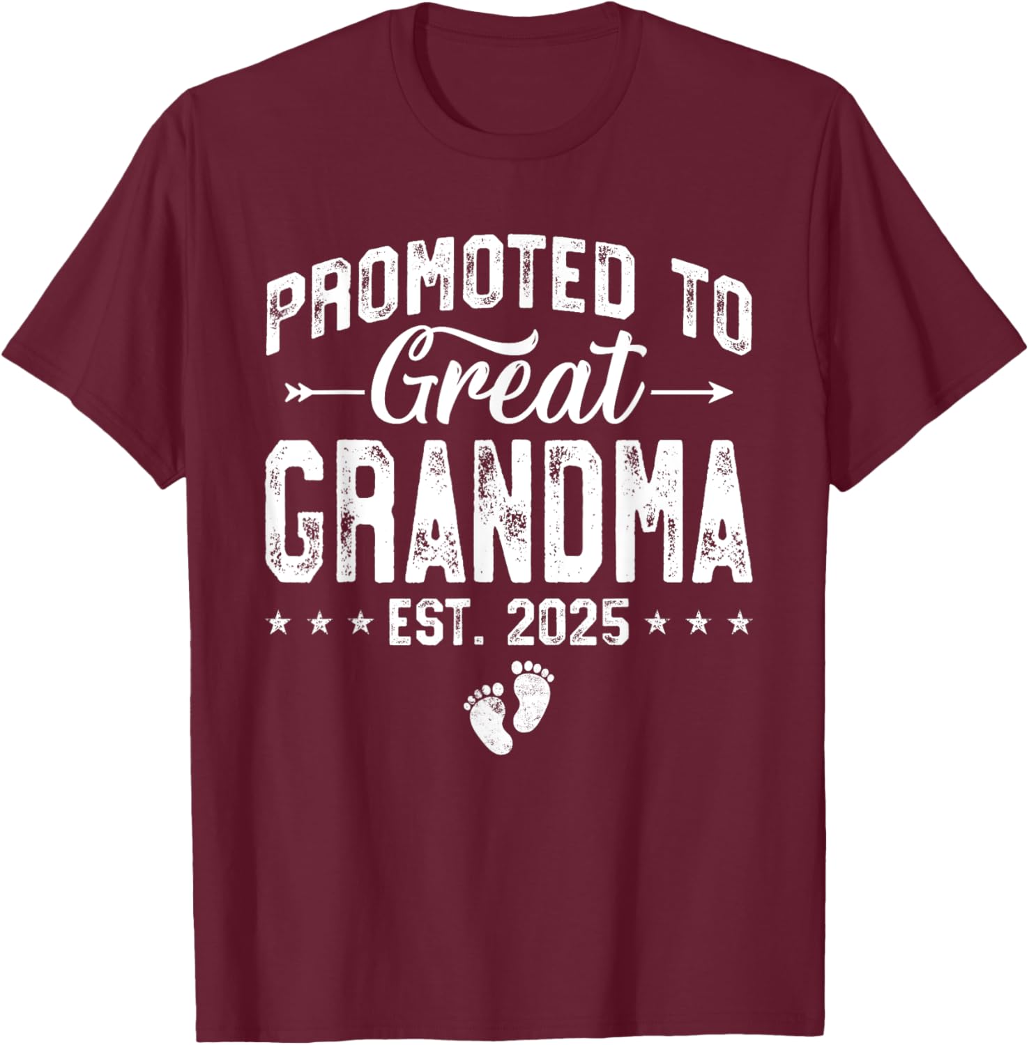 Promoted to Great Grandma 2025 Cute T-Shirt for New Grandparents - 25