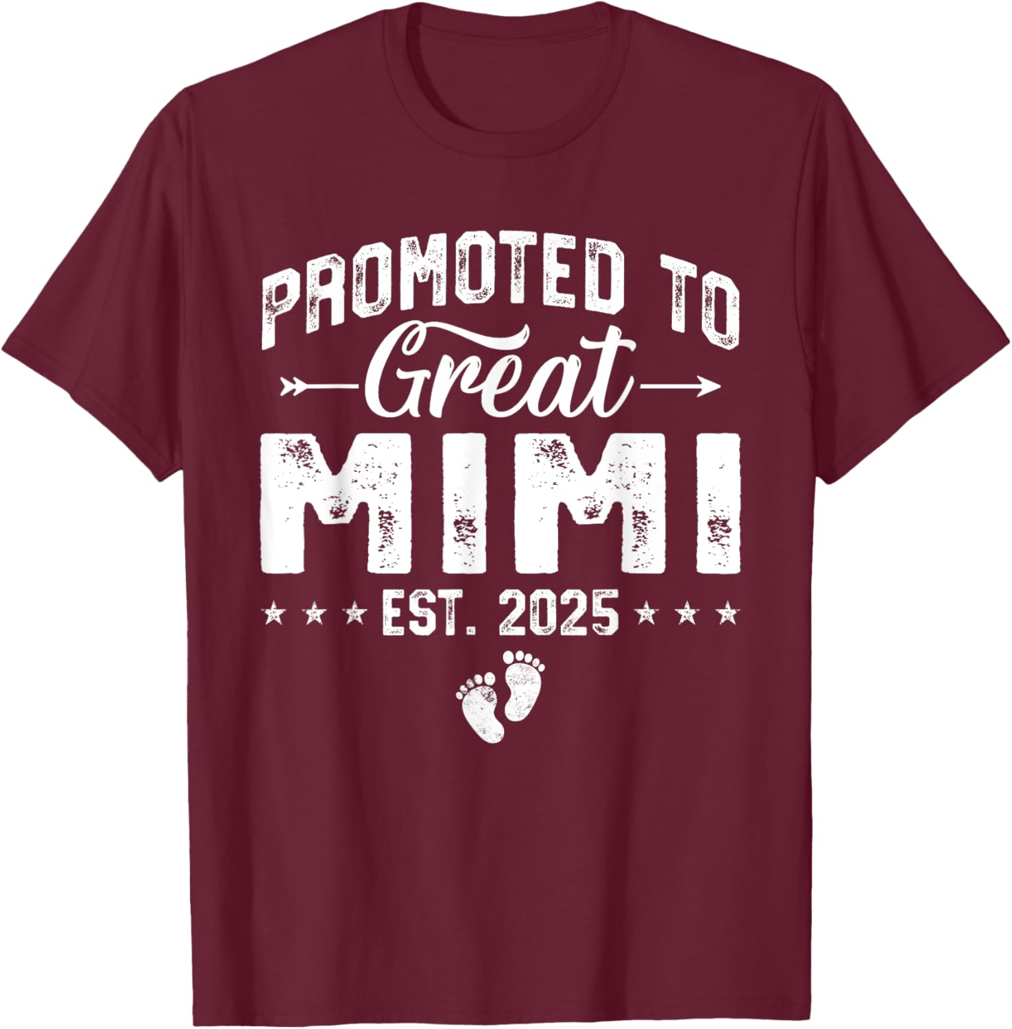Promoted to Great Mimi 2025 New Grandma T-Shirt for Proud Grandparents - 7