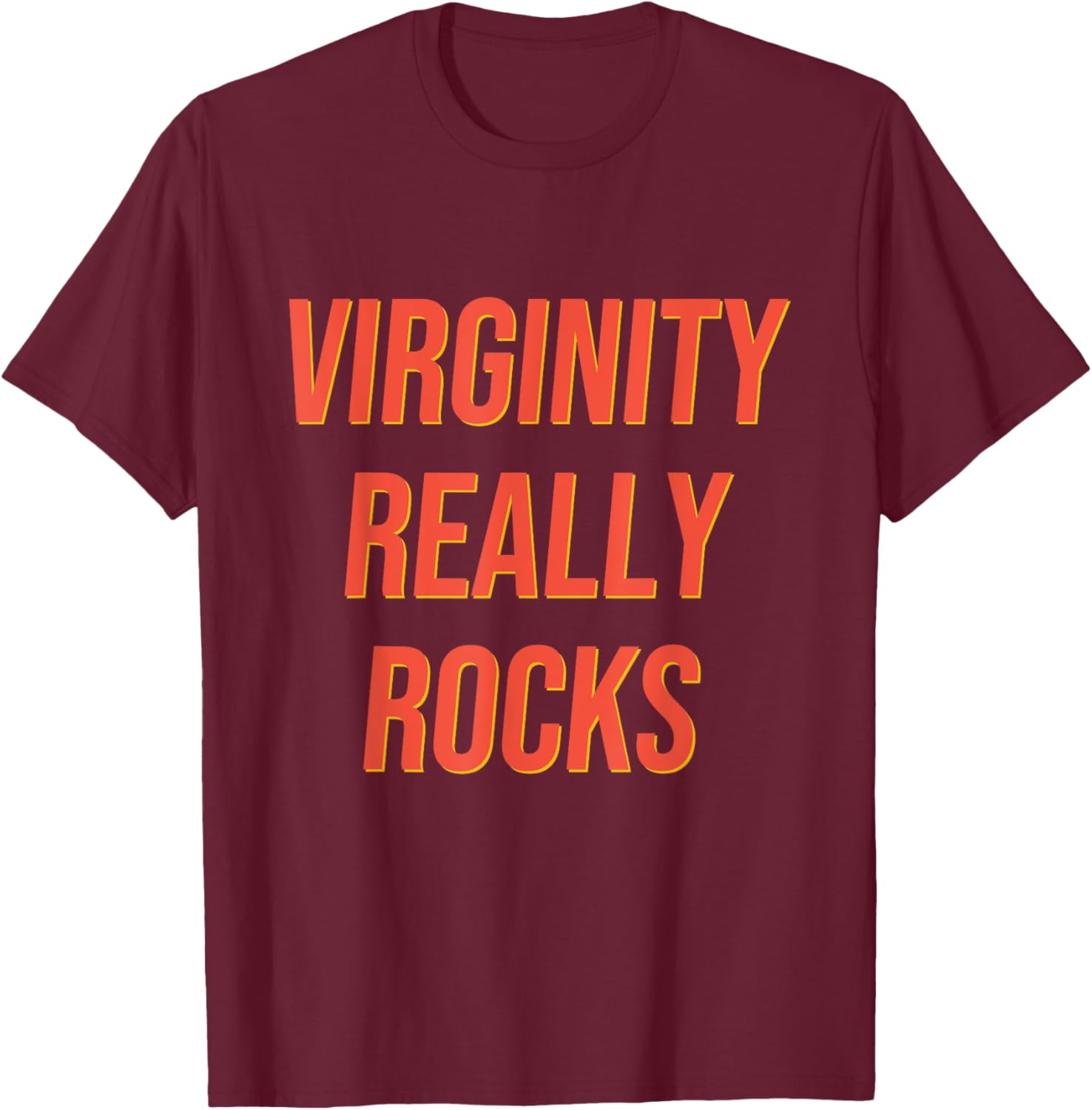 Funny Virginity Rocks T-Shirt for Men and Women - Humorous Graphic Tee - 18