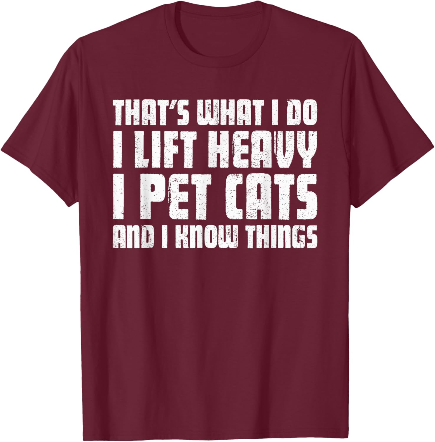 Funny I Lift Heavy I Pet Cats Unisex T-Shirt for Cat Lovers Black Small - 19