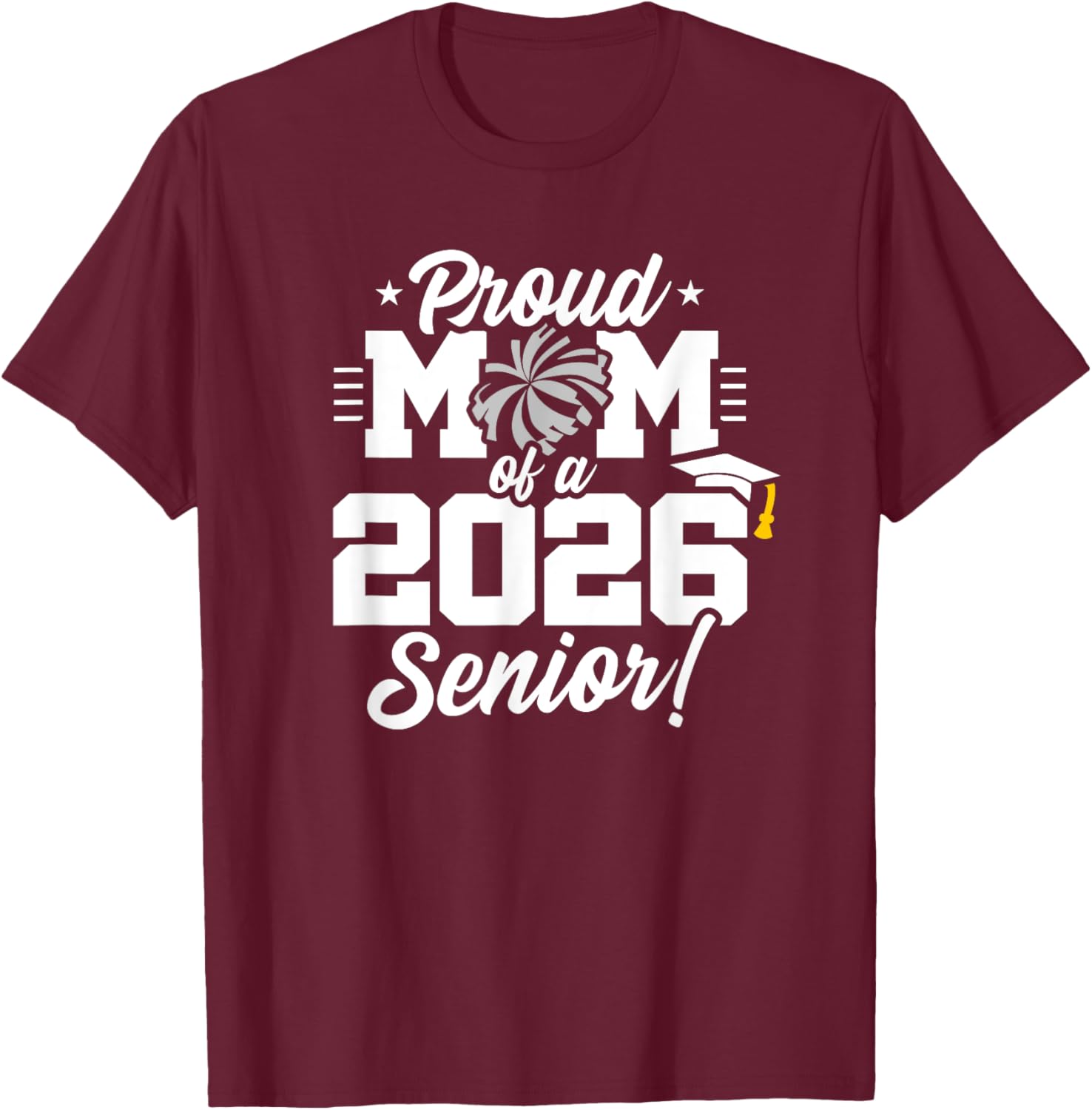 Class of 2026 Senior Cheerleader T-Shirt for Cheer Moms and Fans - 9