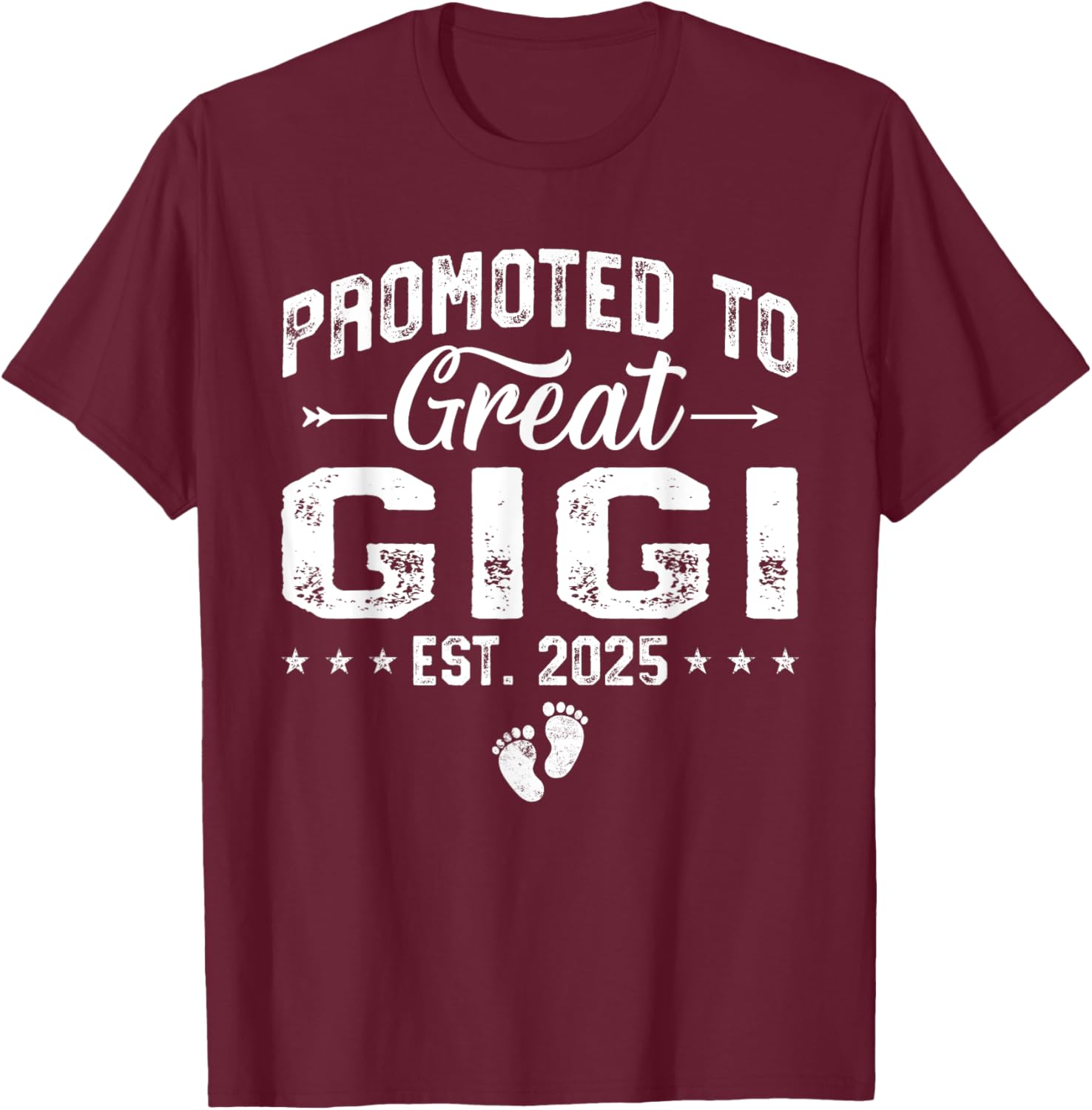 Promoted to Great Gigi 2025 Grandma T-Shirt Gift for New Grandparents - 10