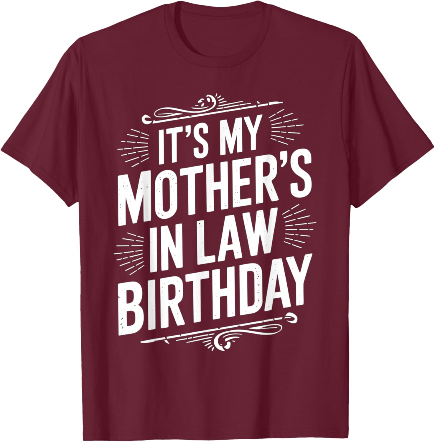 Vintage Distressed It's My Mother-in-Law's Birthday T-Shirt for Men and Kids - 21