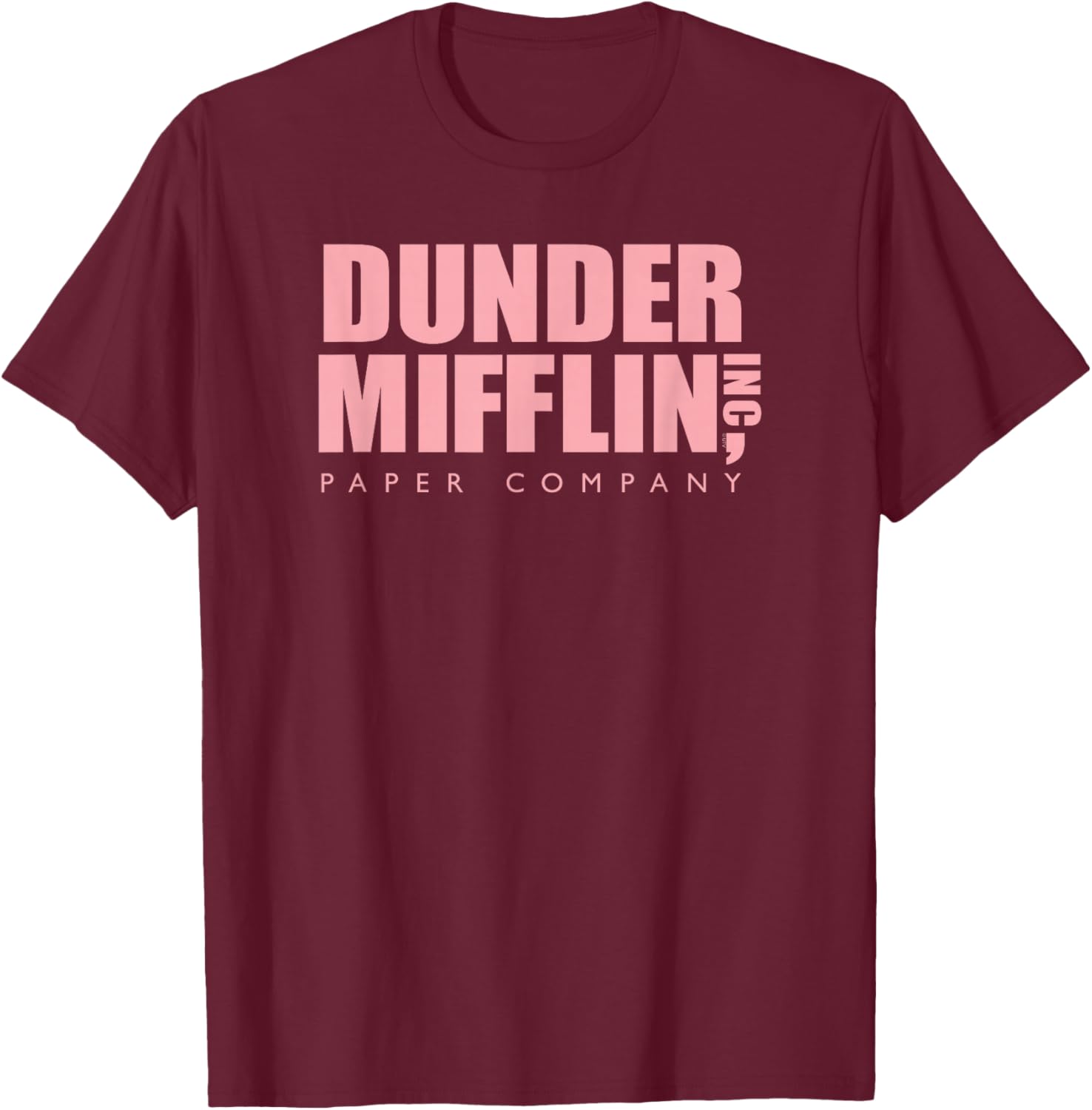 Pink Dunder Mifflin Logo T-Shirt for Office Fans - Fun Casual Wear - 2