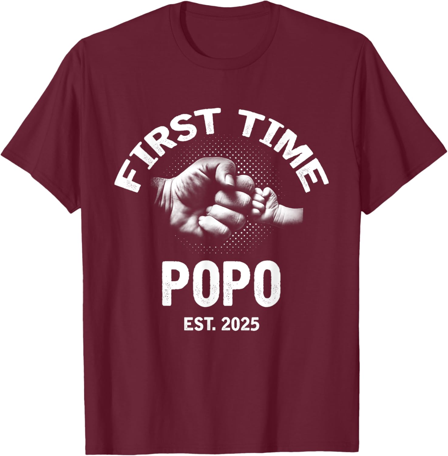 First Time Popo 2025 Father's Day Vintage T-Shirt for Dads - 24