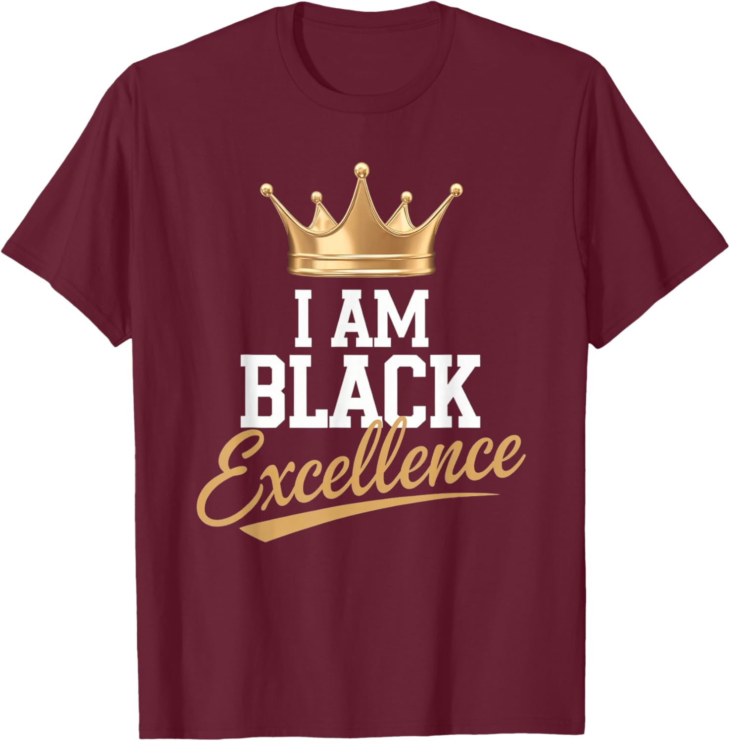I AM BLACK EXCELLENCE Motivational Afro History T-Shirt for All Ages - 17