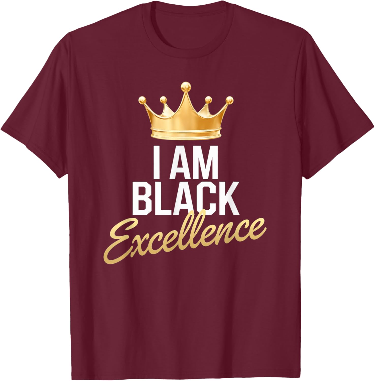 I AM BLACK EXCELLENCE Afro Motivation T-Shirt for Black History Month - 3