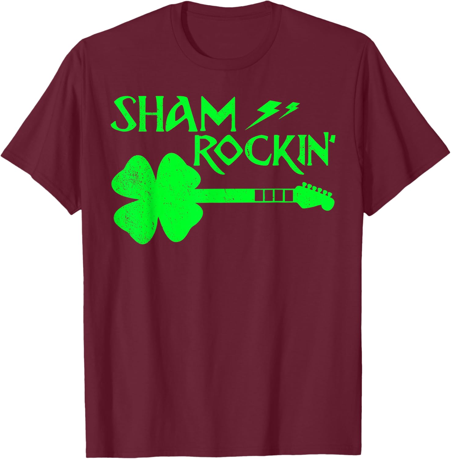Sham Rockin’ Shamrock Guitar T-Shirt for St. Patrick's Day Celebrations - 26