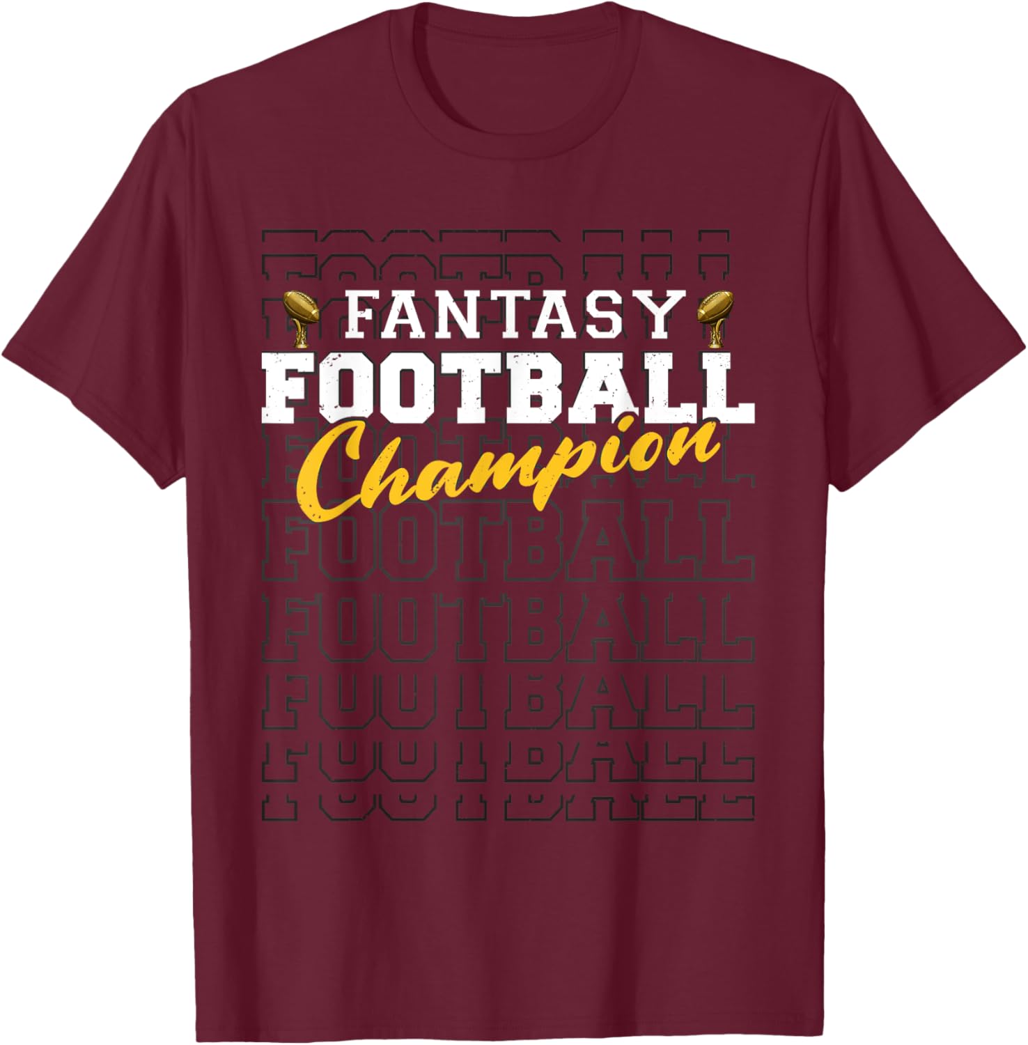 Funny Fantasy Football Champion 2025 T-Shirt for Football Fans - 5