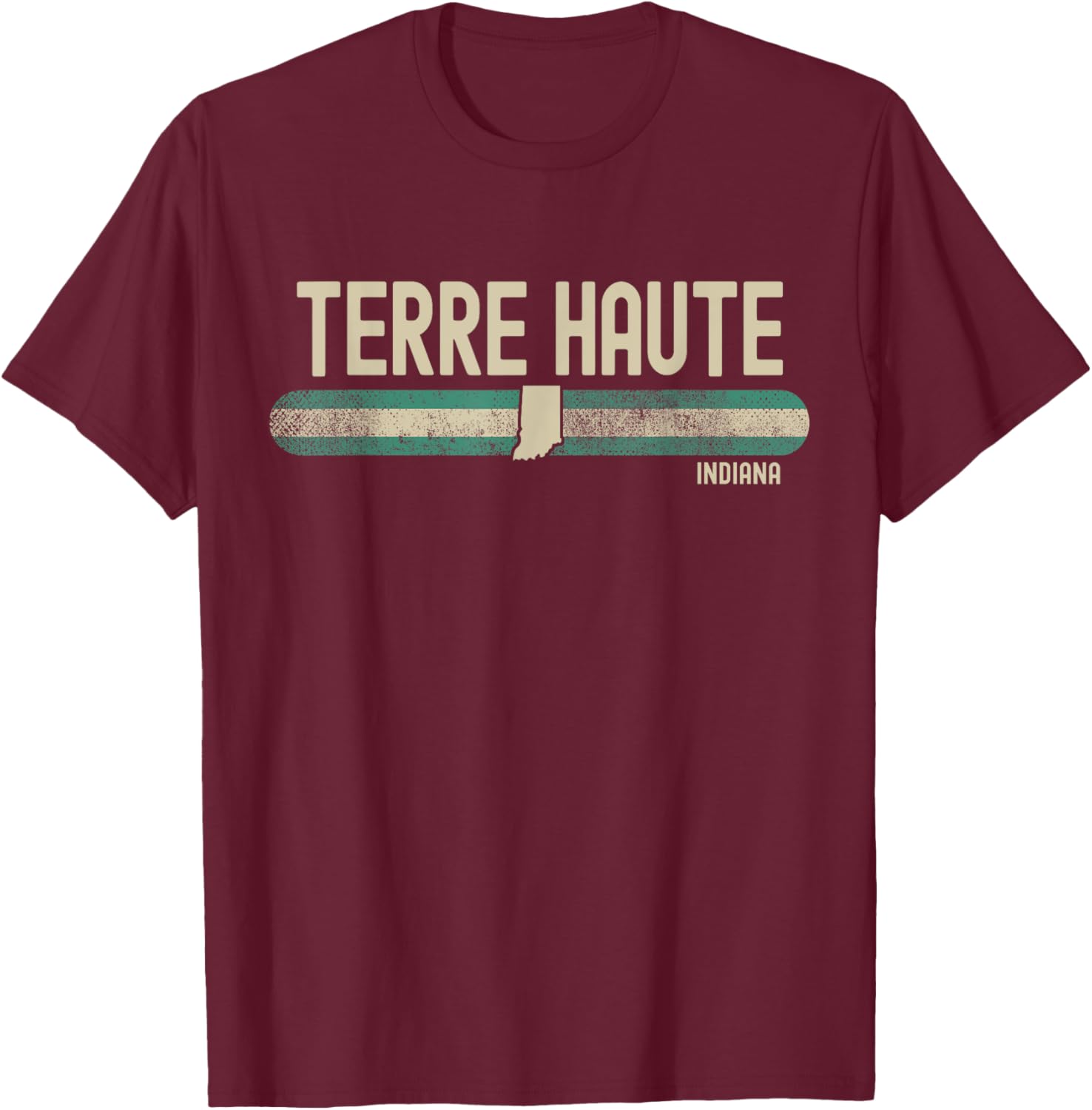 Terre Haute Indiana 80s Style T-Shirt for Travel Lovers and Music Fans - 9