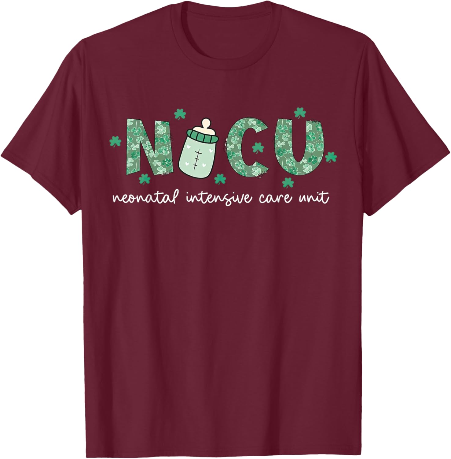 Retro Shamrock NICU Nurse St Patrick's Day T-Shirt for Celebration - 11