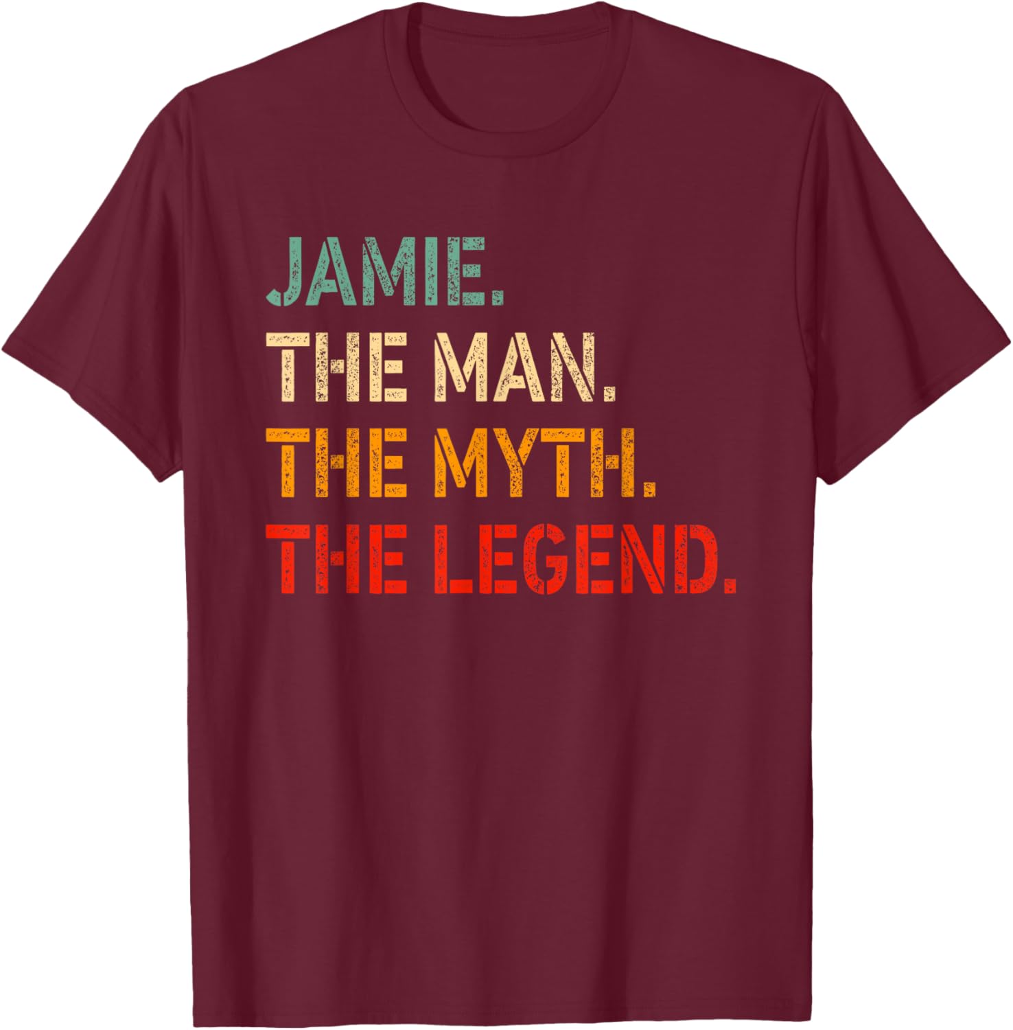 Funny Jamie The Man The Myth The Legend T-Shirt for Men and Women - 3