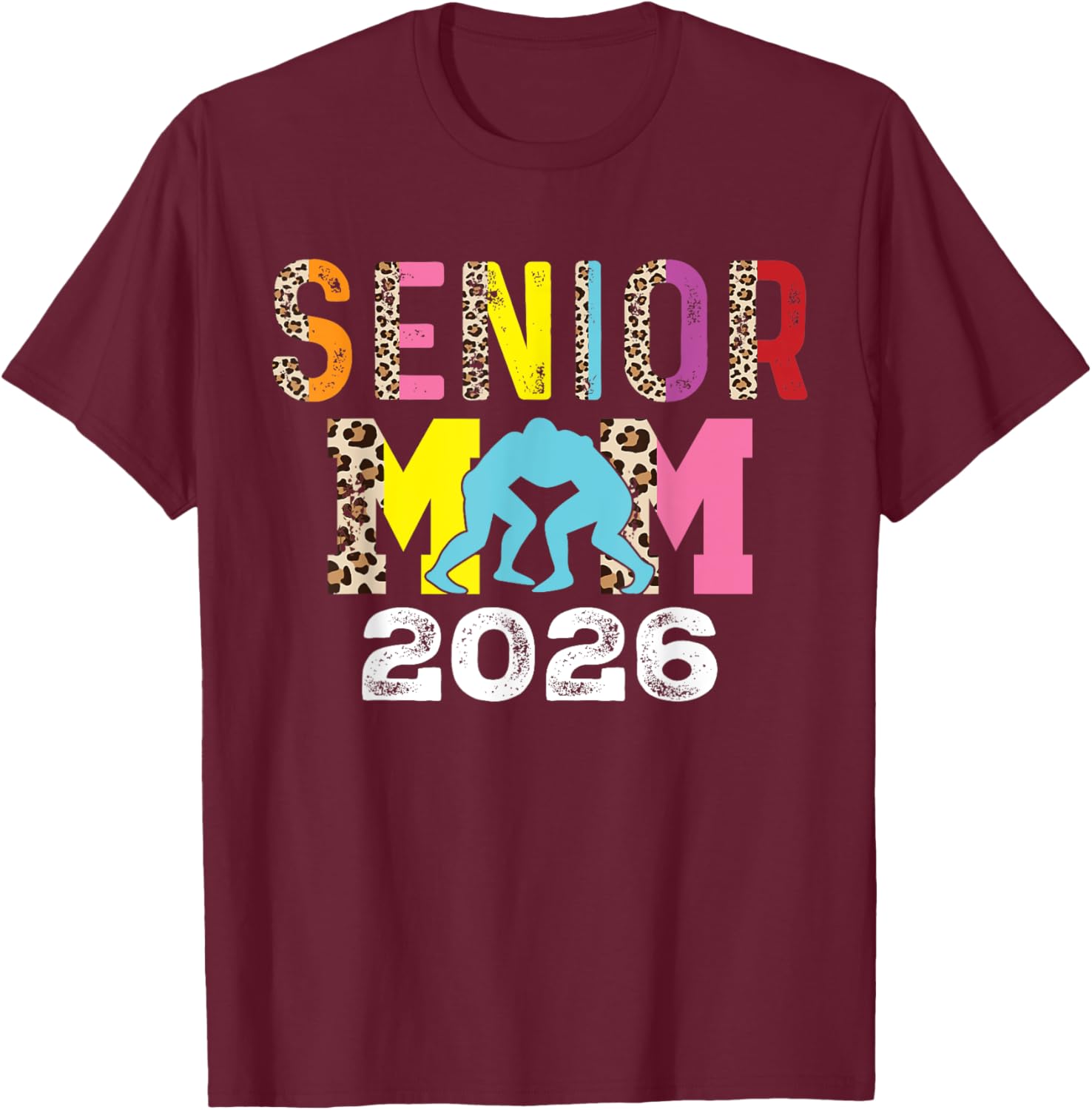 Senior Wrestling Mom Class of 2026 T-Shirt for Proud Supporters - 8