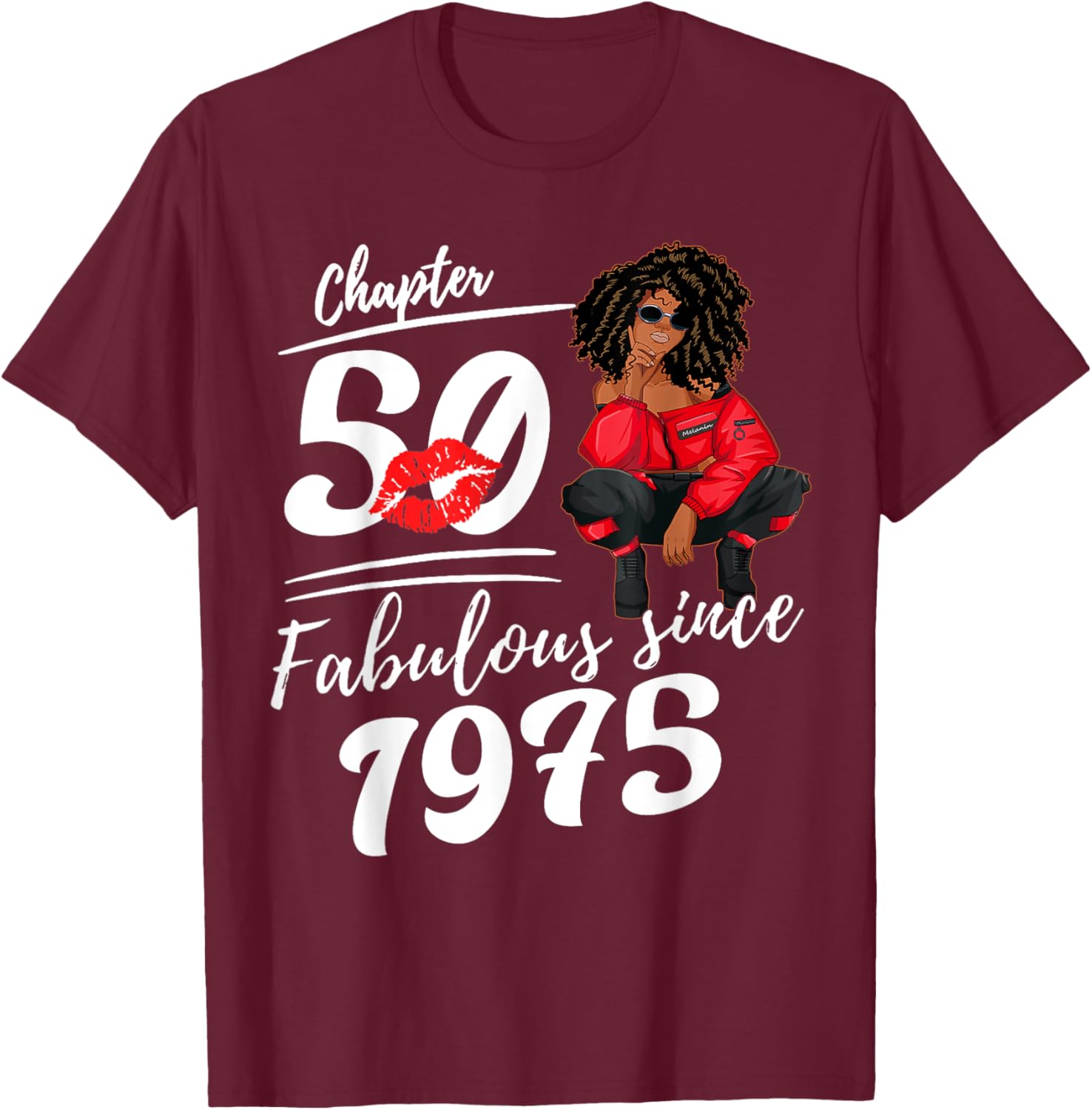 Fabulous Since 1975 50th Birthday Queen T-Shirt for Women - 6