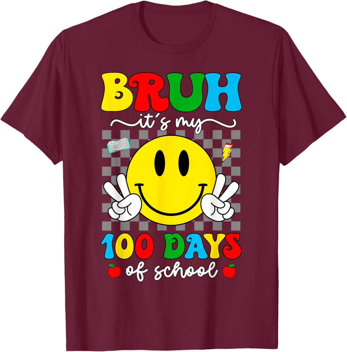 100 Days of School T-Shirt for Kids - Bruh It's My 100 Days Smarter! - 7