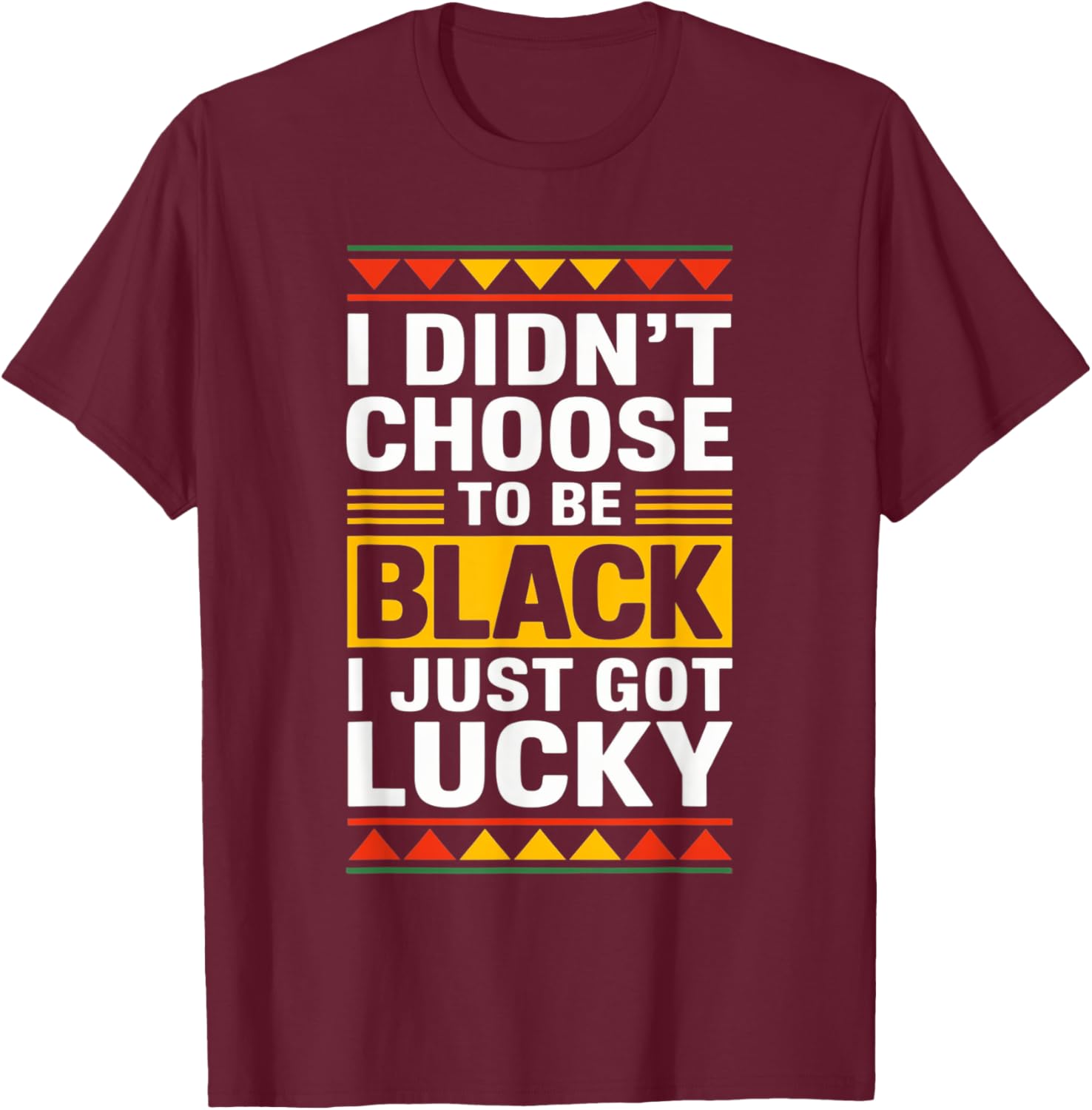 Inspirational I Didn't Choose to be Black Afro Black History T-Shirt - 4