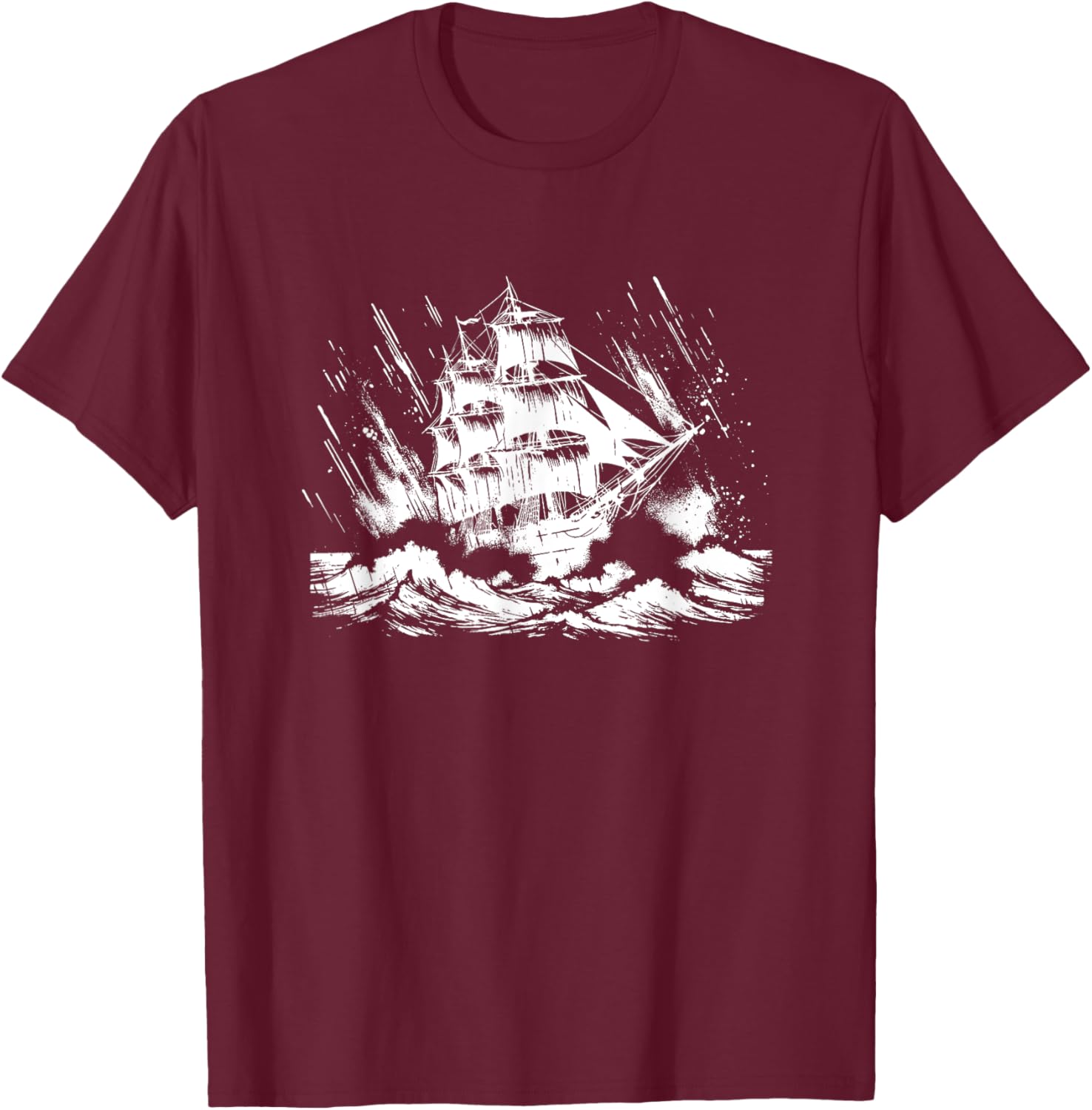 Snirt Three Master Sailing Ship T-Shirt Hoodie for Nautical Lovers - 22