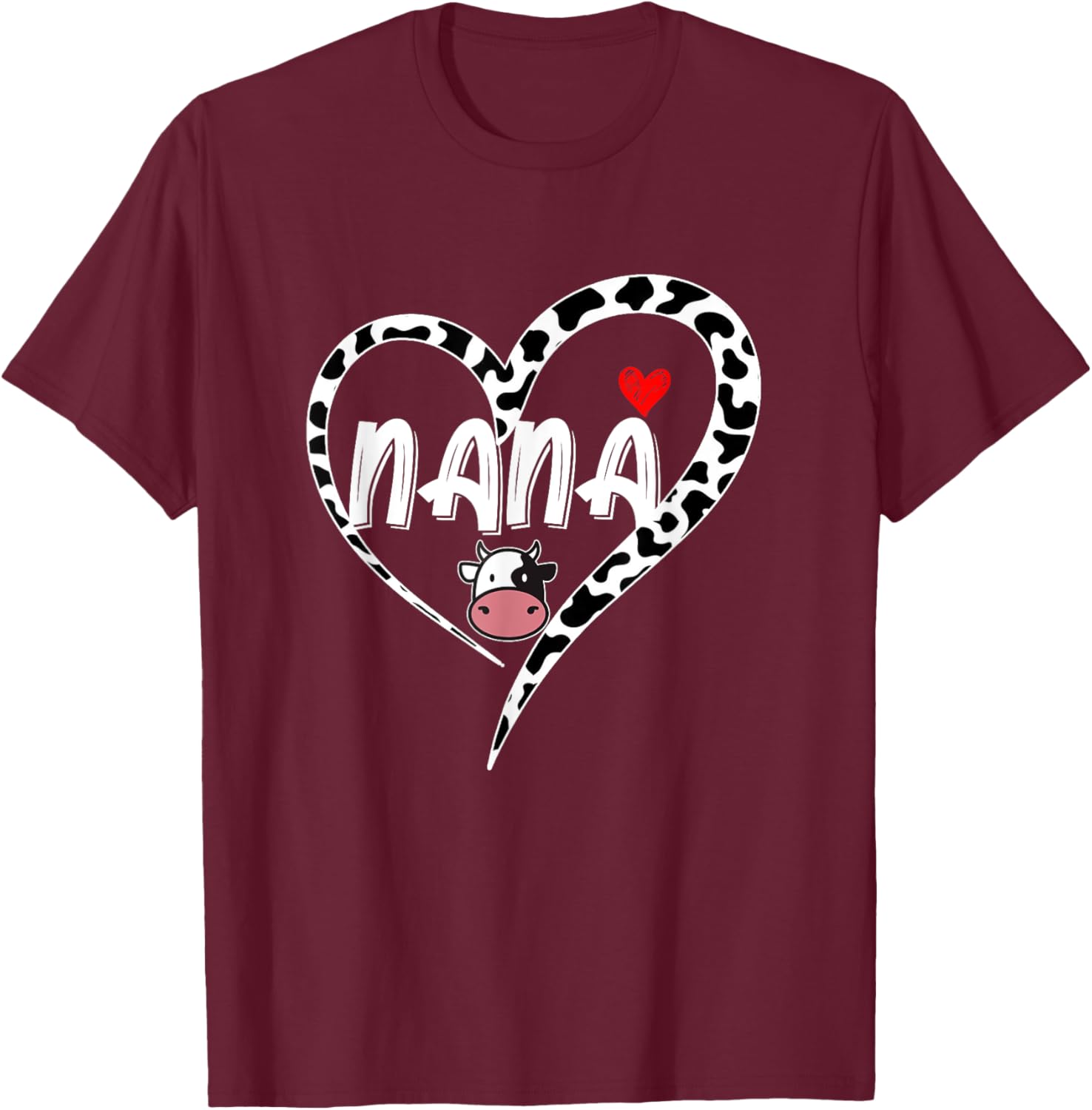 Nana Cow Print Heart T-Shirt Perfect for Mother's Day Gifts - 20