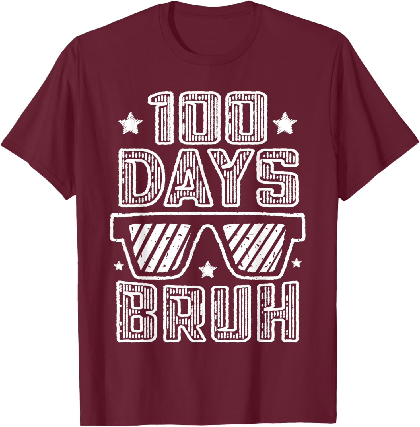 Bruh 100 Days of School Sunglasses T-Shirt for Boys Fun and Stylish - 13