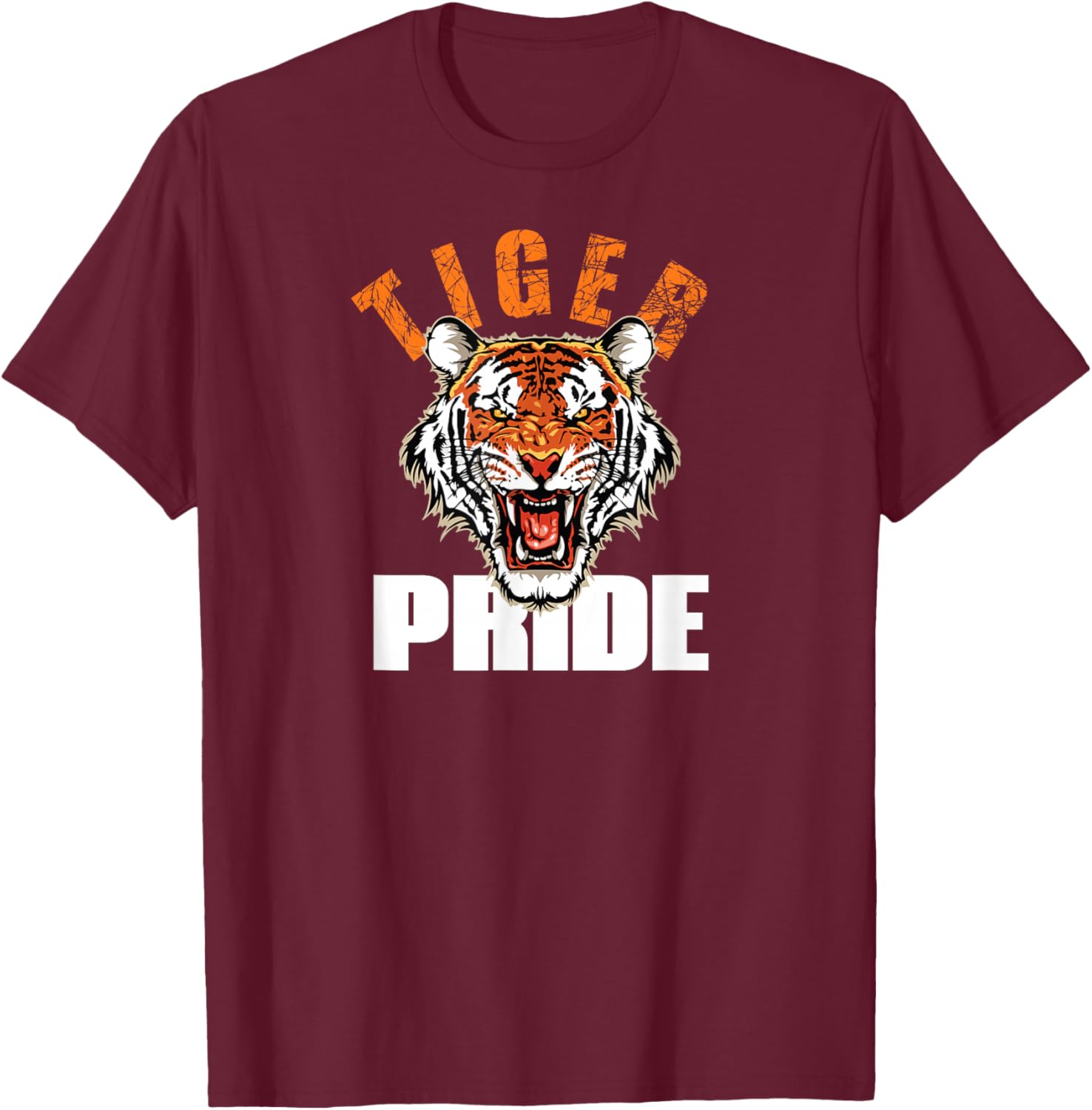 Retro Tiger Pride Vintage Mascot T-Shirt for School Sports Teams - 1