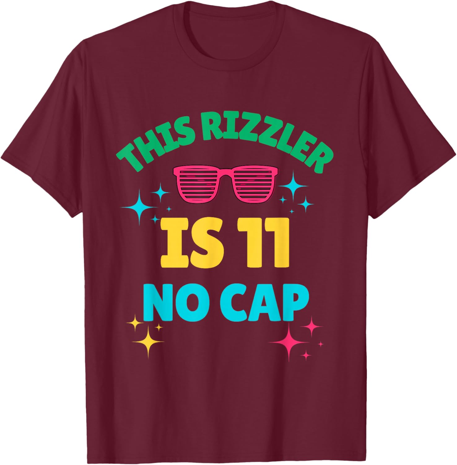 Cool 11th Birthday Rizzler T-Shirt Fun Gift for Boys and Girls - 3