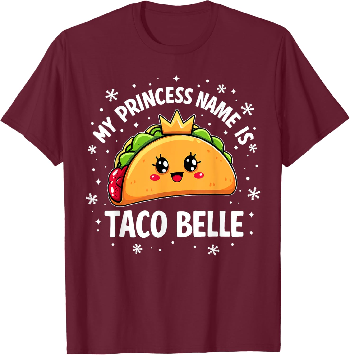 Funny Taco Belle Graphic T-Shirt for Taco Lovers and Foodies - 3