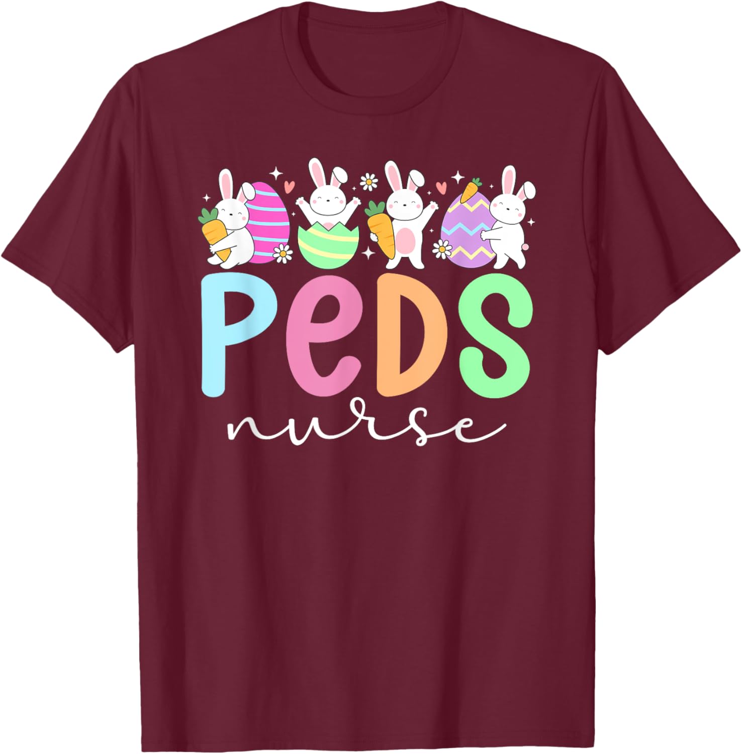 Pediatric Nurse Easter Bunny T-Shirt for Fun Easter Celebrations - 17
