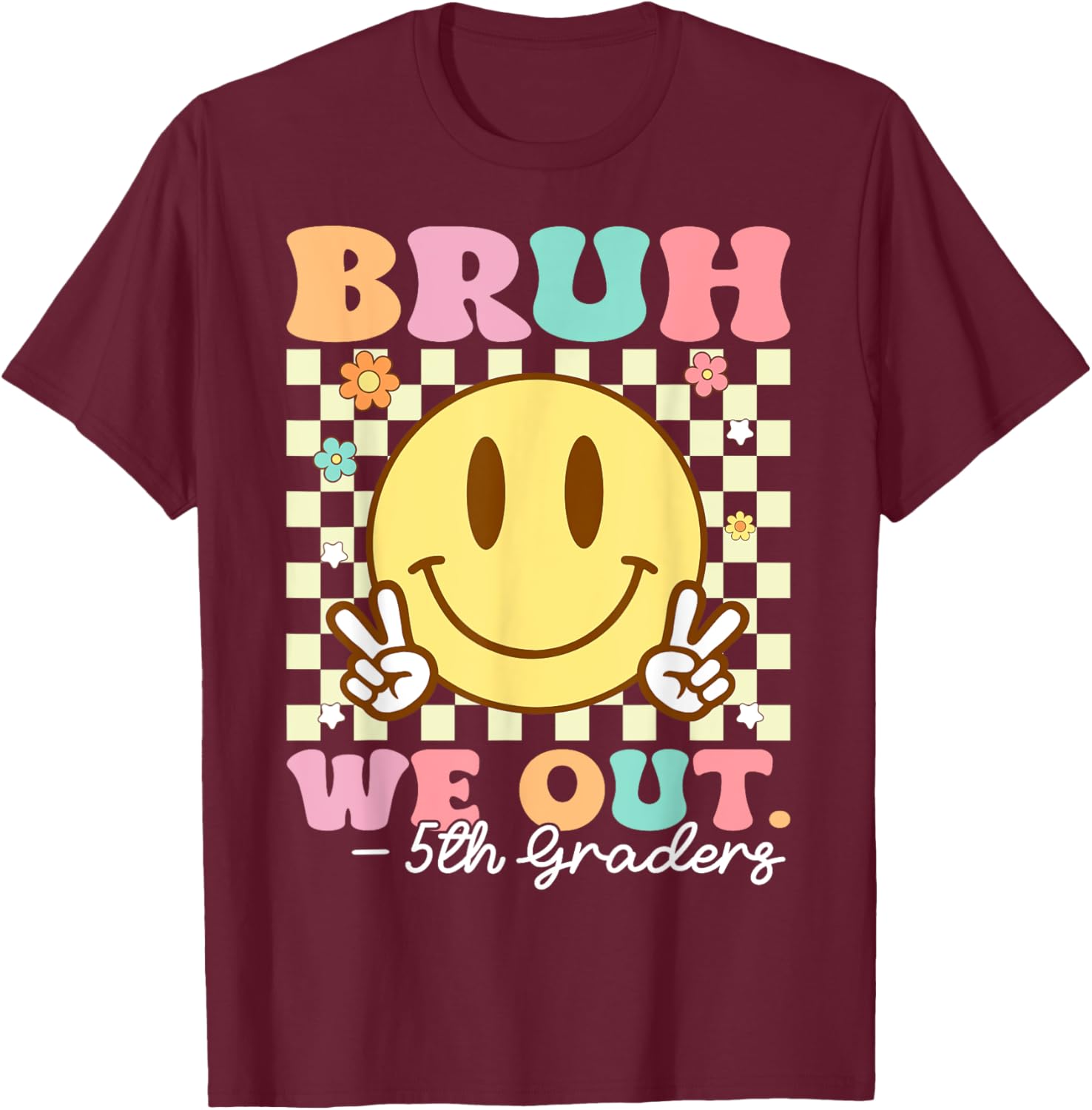 Bruh We Out Class of 2025 5th Grade Graduation T-Shirt for Kids - 3