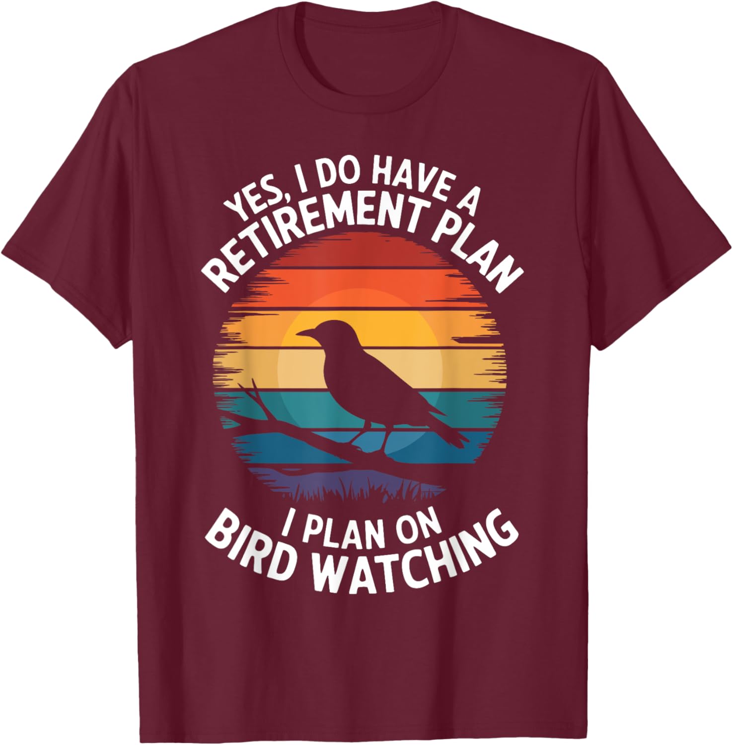 Retro Bird Lover T-Shirt for Bird Watching and Retirement Fun - 13