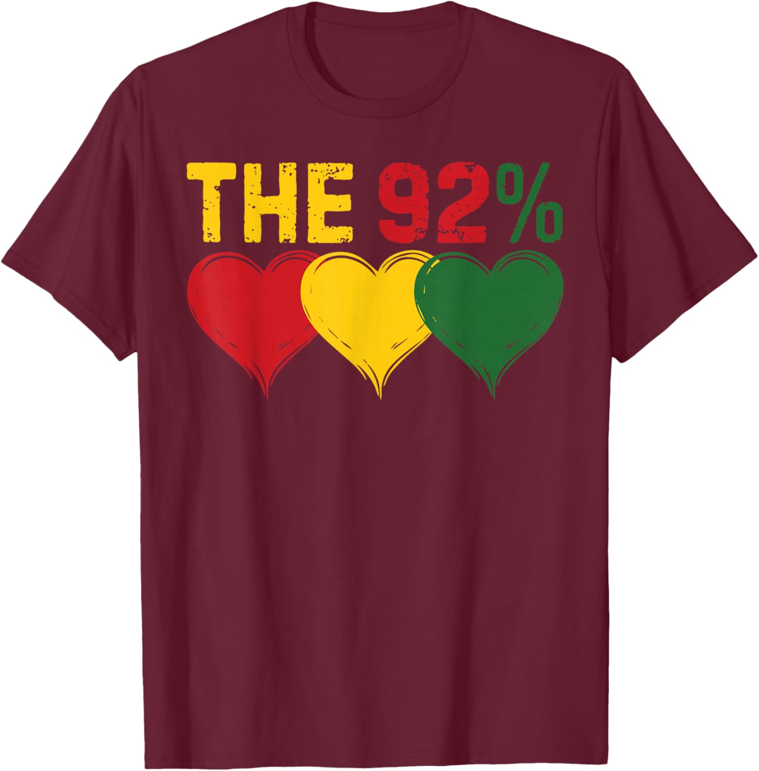 Celebrate Black Women's History Month with the 92% Art Collective Heart T-Shirt - 3