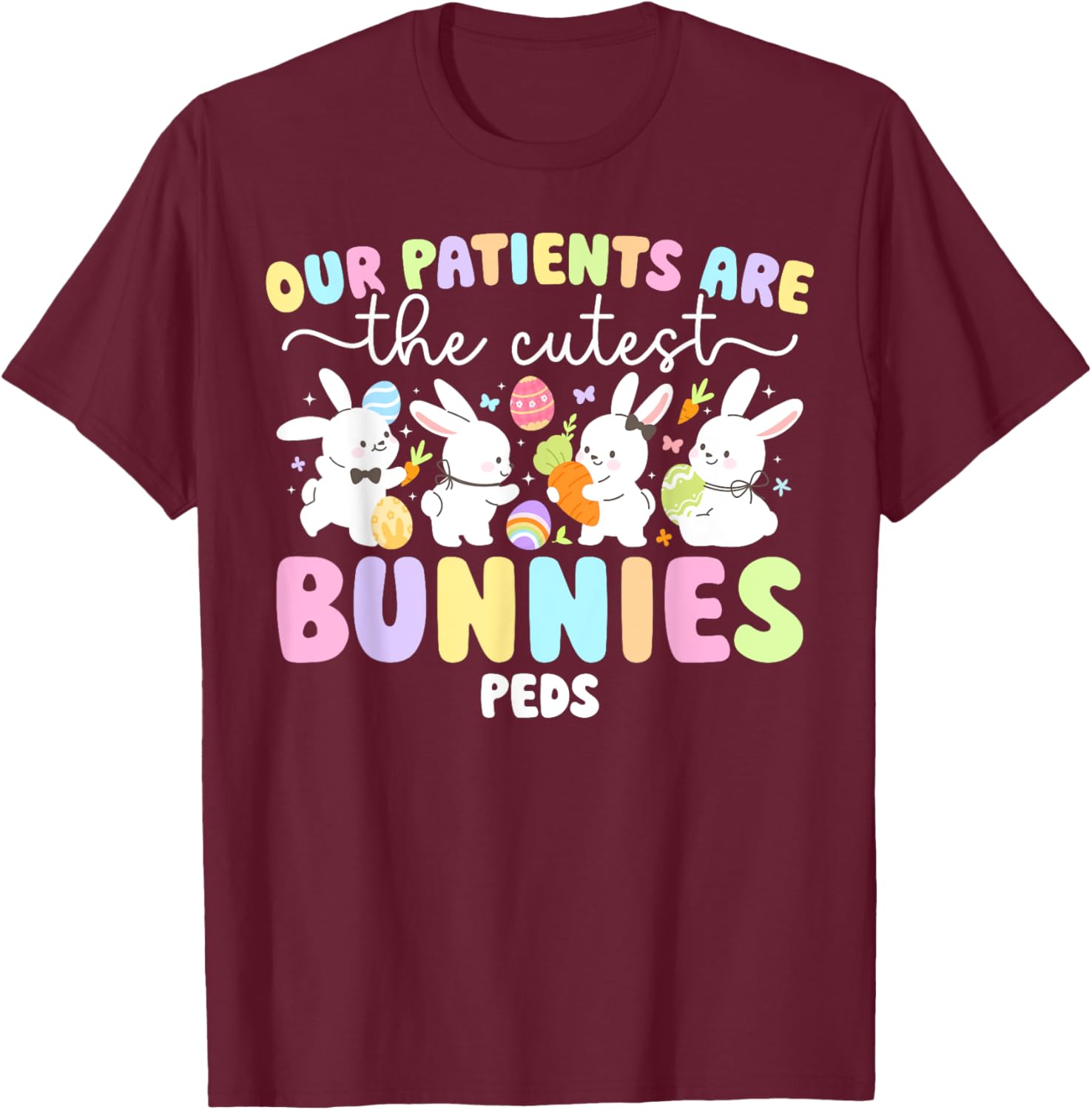 Cute Peds Easter Bunny Pediatric Nurse T-Shirt for Nurse Appreciation Day - 5