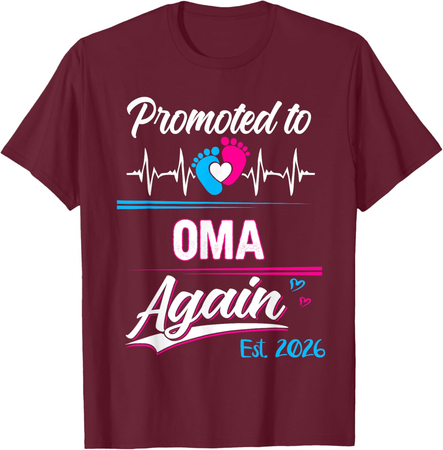 Promoted to Oma Again 2026 Cute Pregnancy Announcement T-Shirt - 21