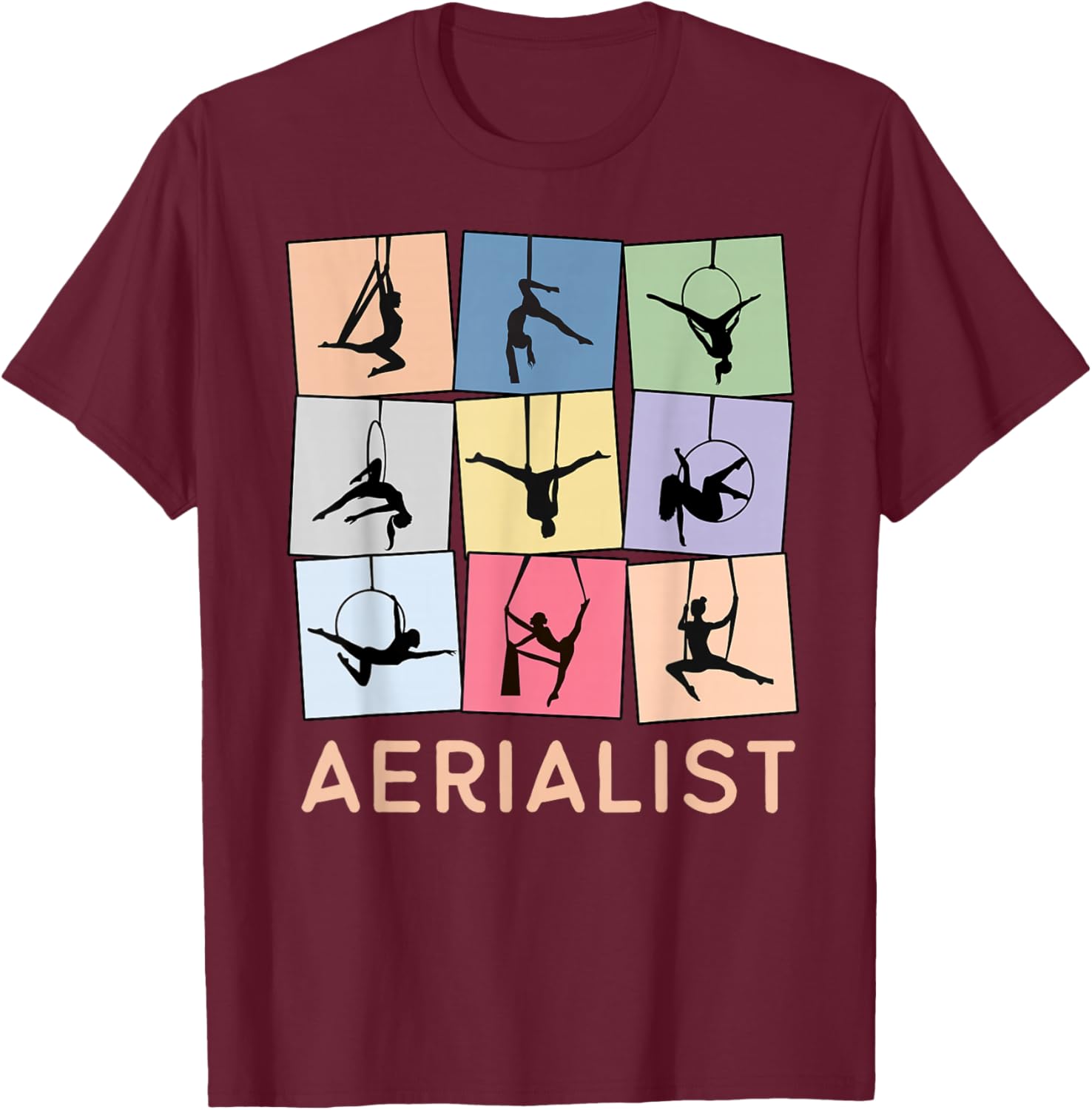 Fun Retro Aerialist T-Shirt for Aerial Hoop Lovers and Gift Ideas - 18