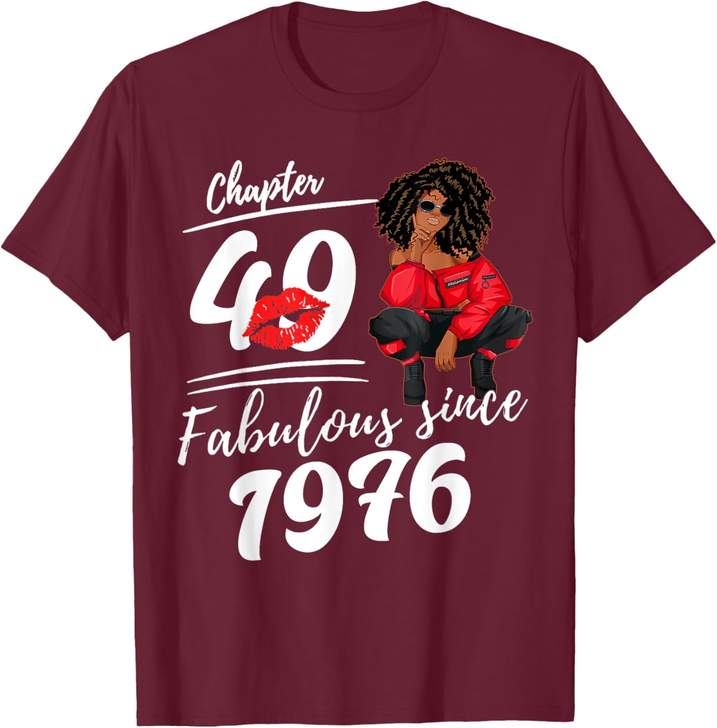 Fabulous Since 1976 49th Birthday Queen T-Shirt for Women Celebrations - 3