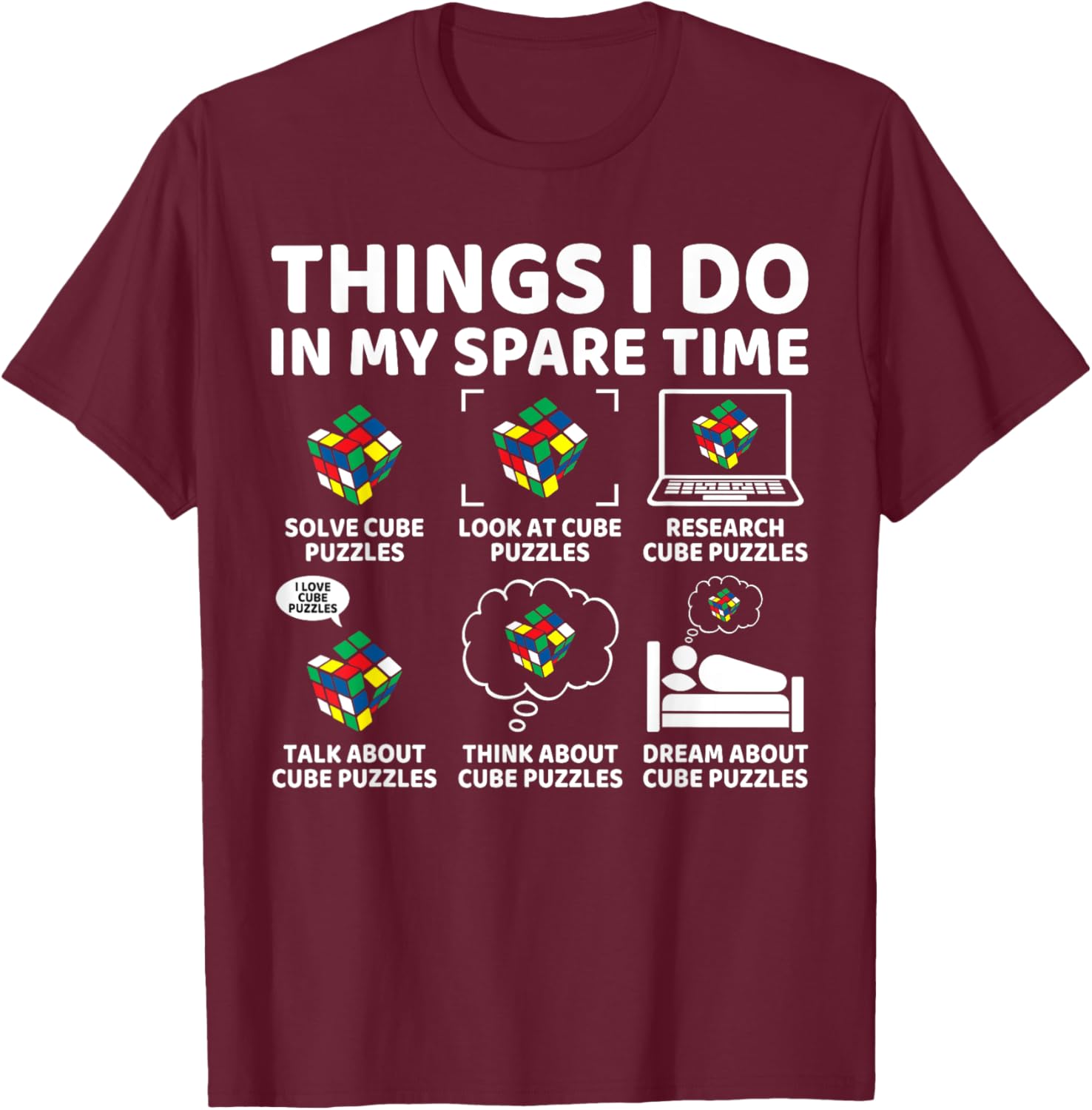 Funny Cube Puzzle Speed Cubing T-Shirt for Puzzle Lovers and Fans - 9