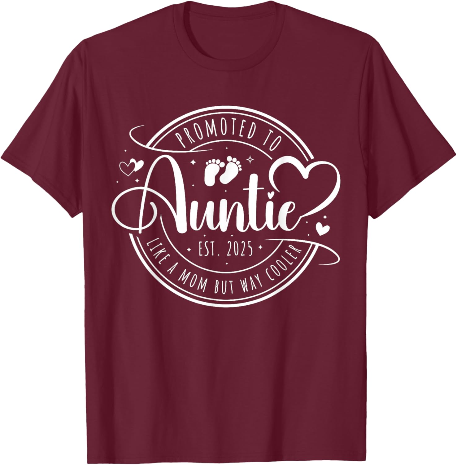 Promoted to Auntie Est 2025 Cute Mother's Day T-Shirt Gift Idea - 11