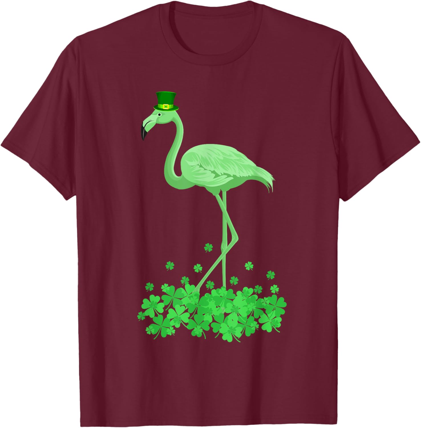 Lucky Leprechaun Flamingo T-Shirt for St Patrick's Day Fun - 11