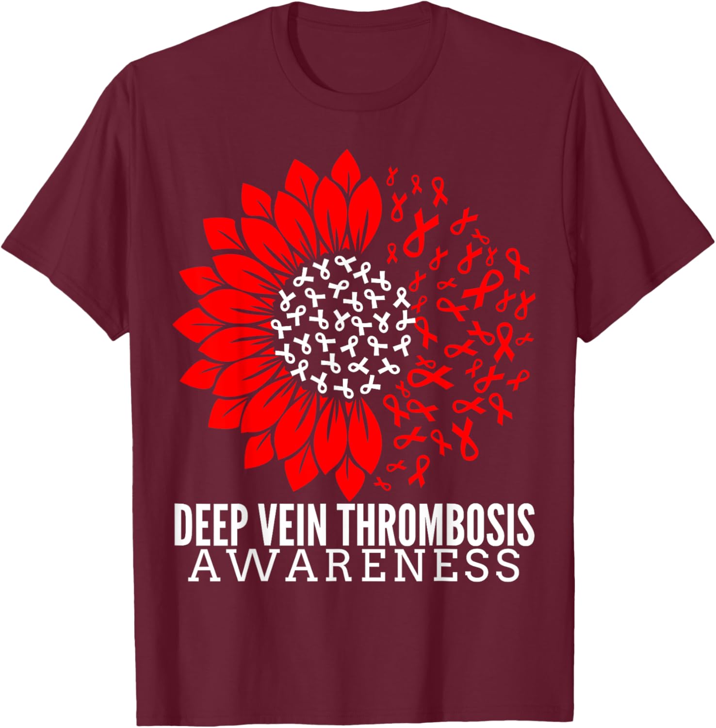 DVT Fighter Sunflower Ribbon T-Shirt for Deep Vein Thrombosis Awareness - 13