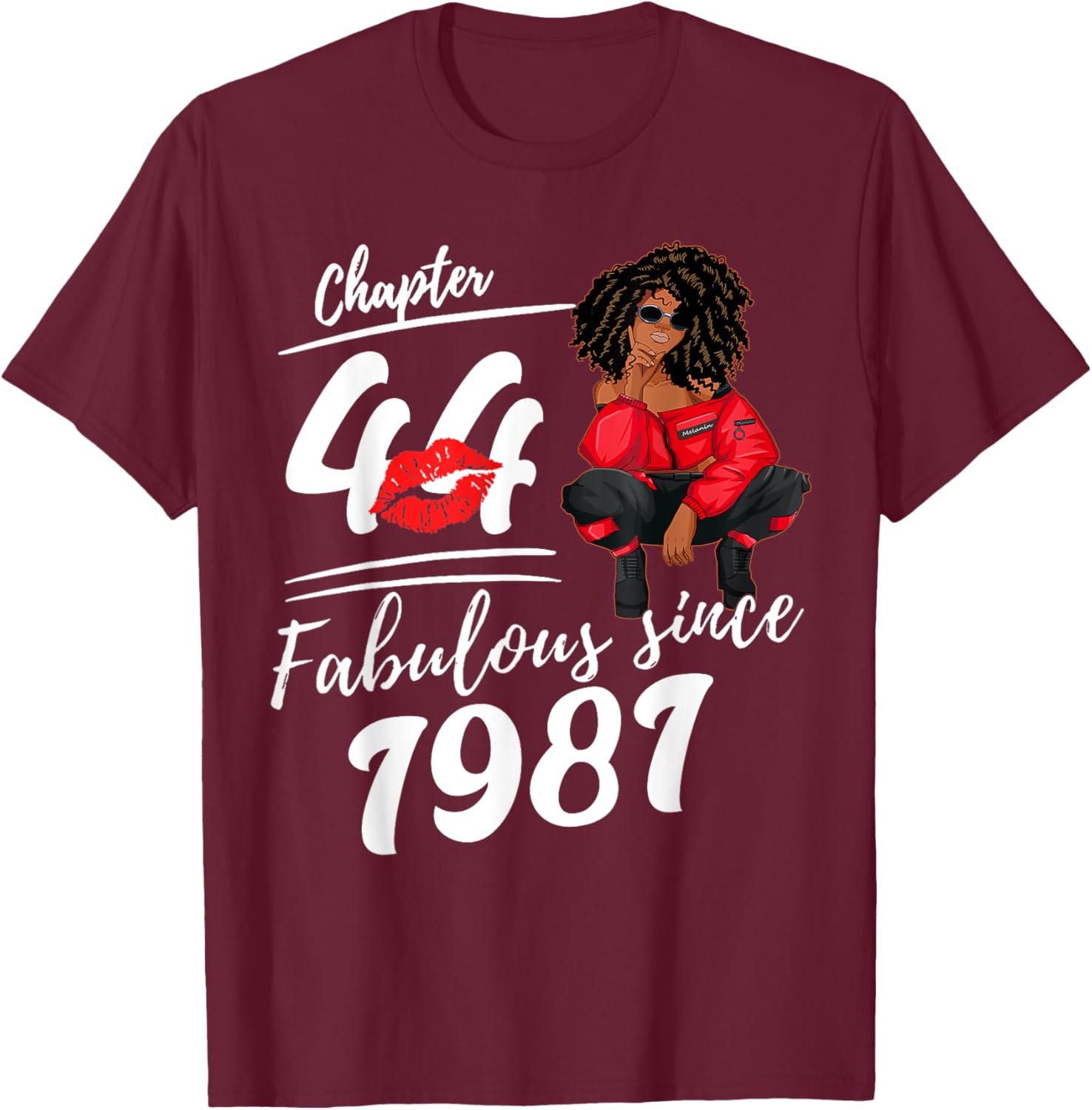 Fabulous Since 1981 Birthday Queen T-Shirt for Women - 44th Birthday Gift - 10