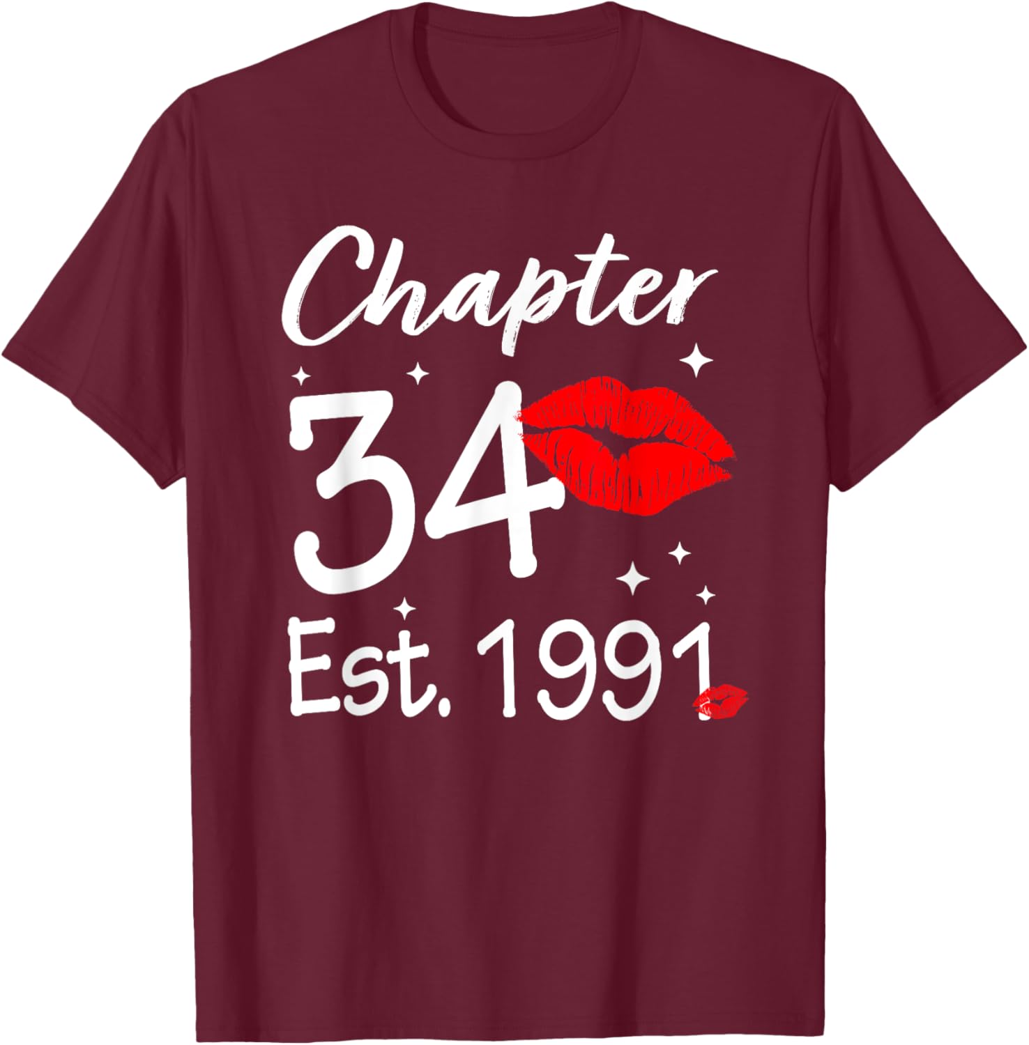 Happy 34th Birthday T-Shirt for Women Chapter 34 Established 1991 - 14
