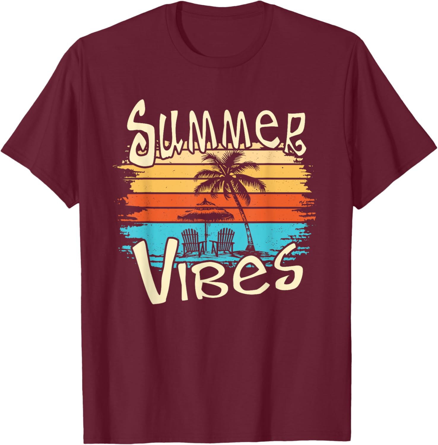 Summer Vibes Retro Palm Tree T-Shirt Perfect for Fun Sunshine Days - 3