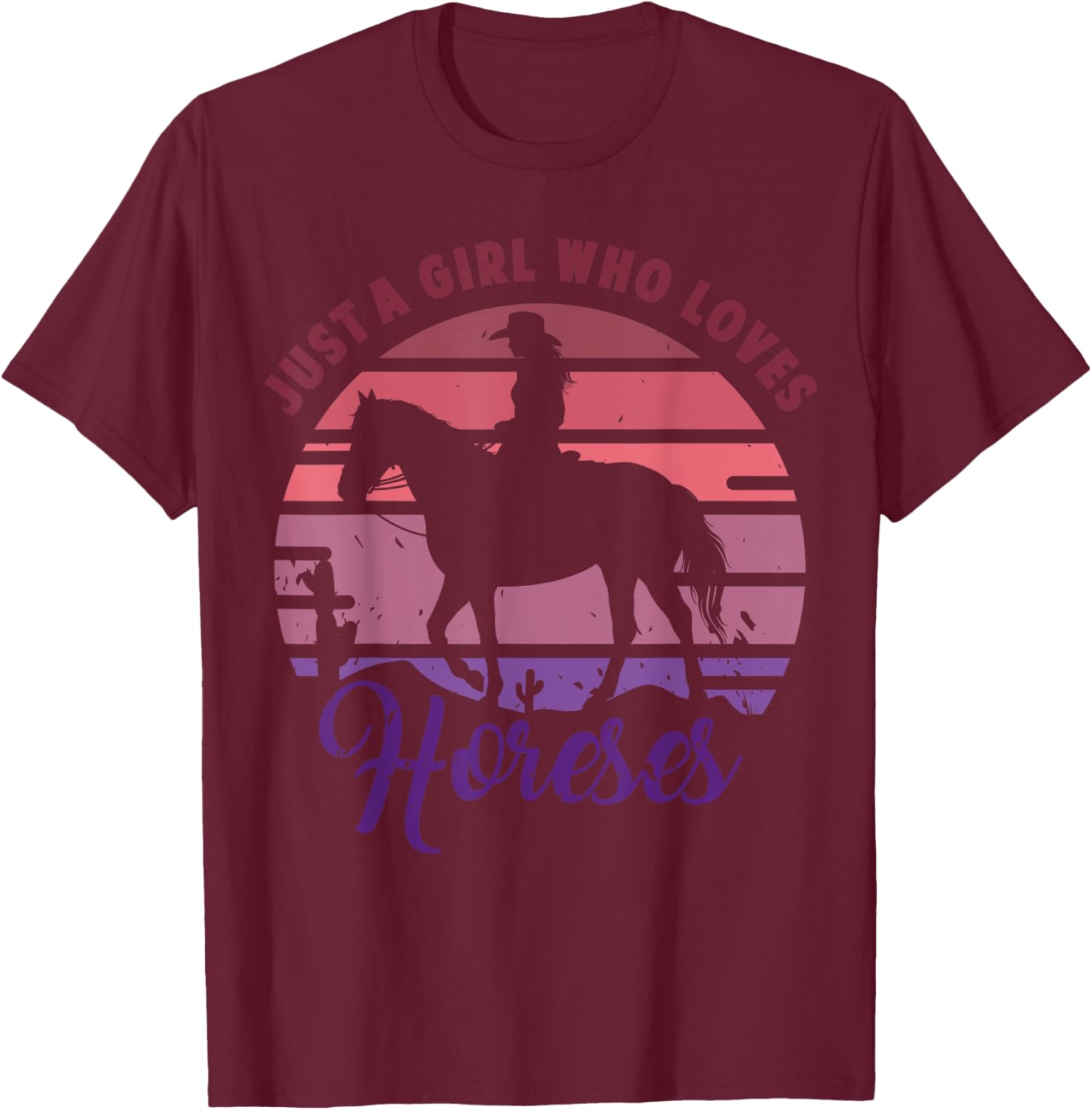 Just A Girl Who Loves Horses T-Shirt for Girls Who Love Horseback Riding - 21