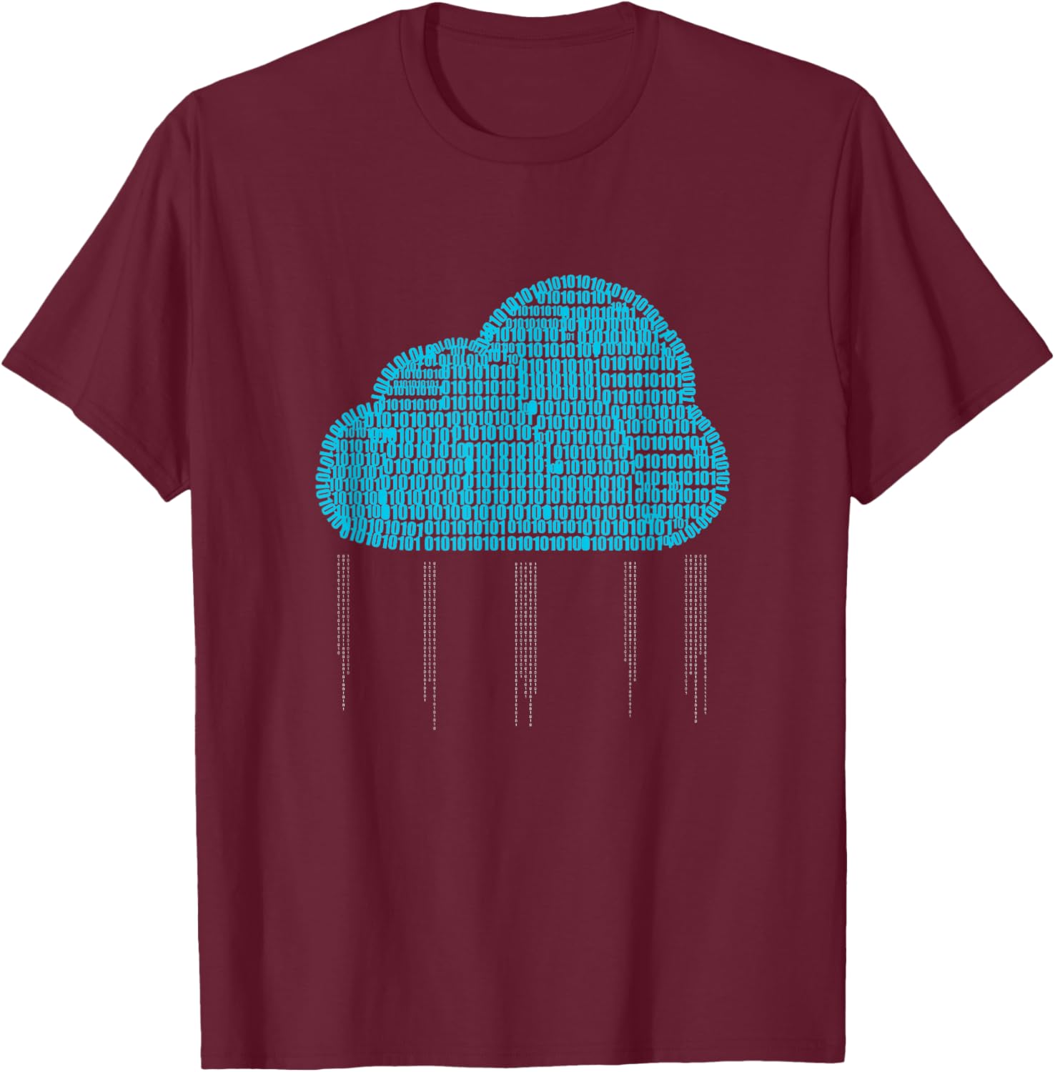Funny IT Developer T-Shirt for Men and Women - Binary Cloud Coder Design - 6